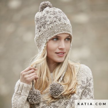 anleitung stricken hakeln damen mutze herbst winter katia 6091 25a p