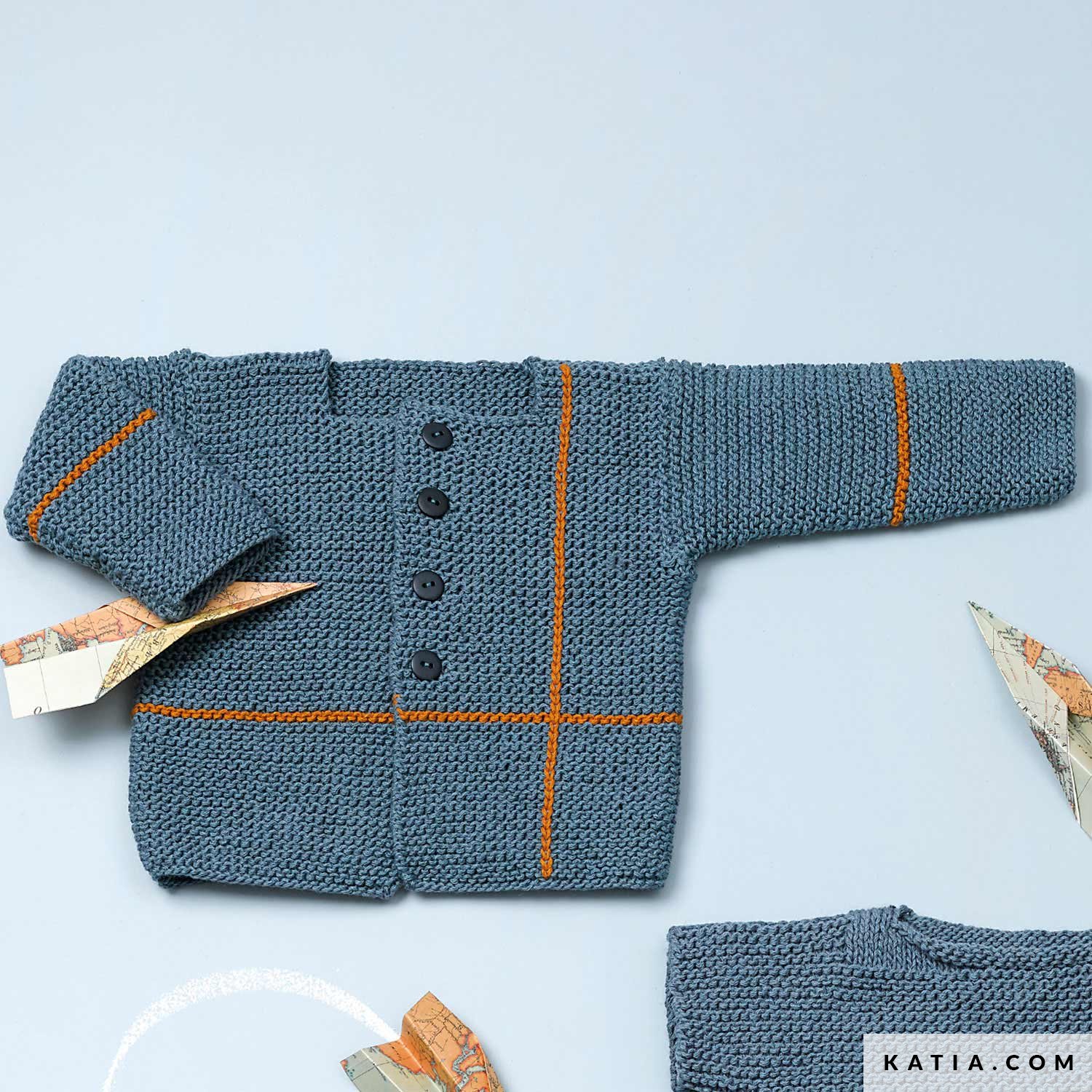 patron tricoter tricot crochet layette veste printemps ete katia 6120 24 g