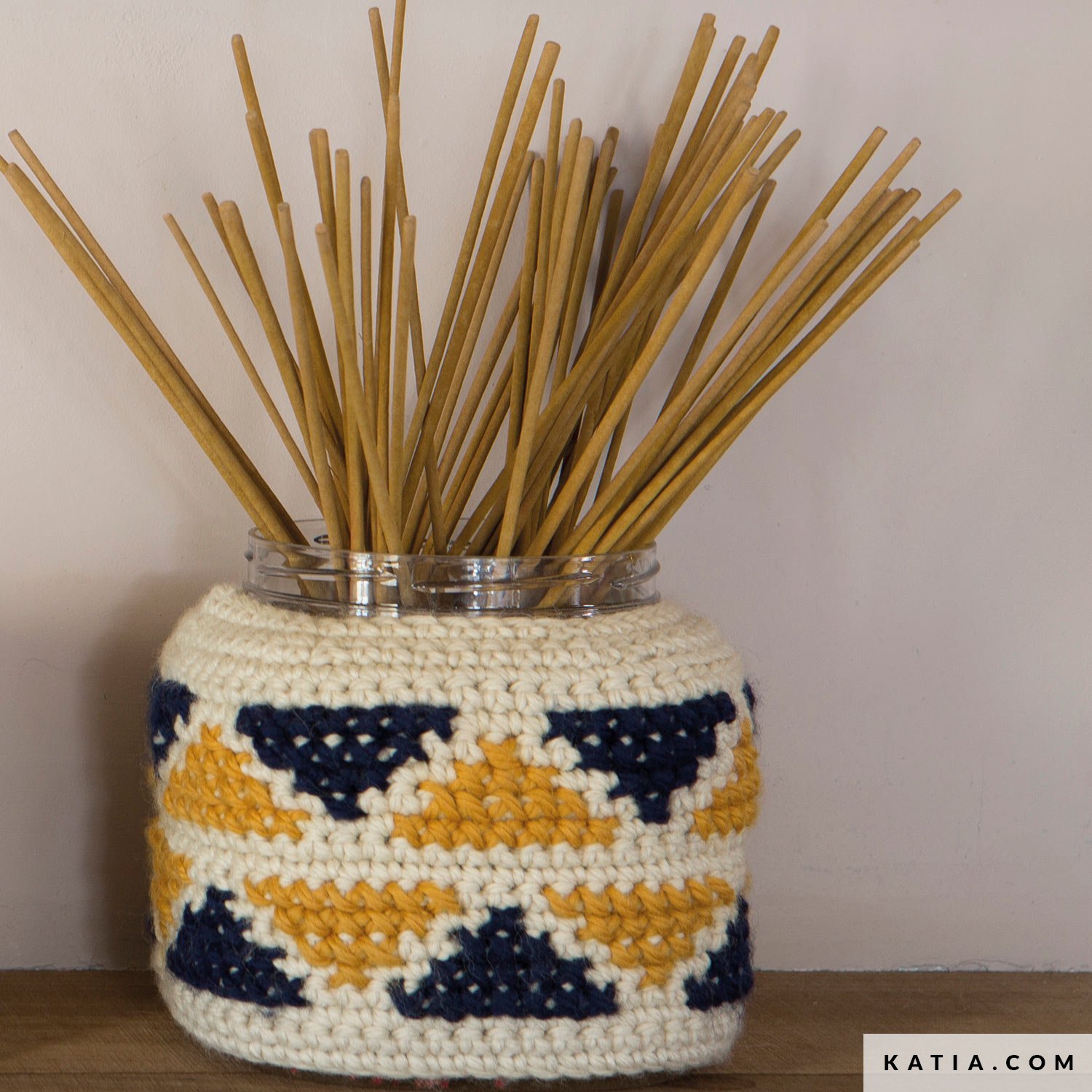pattern knit crochet home container covers spring summer katia 6124 67 g