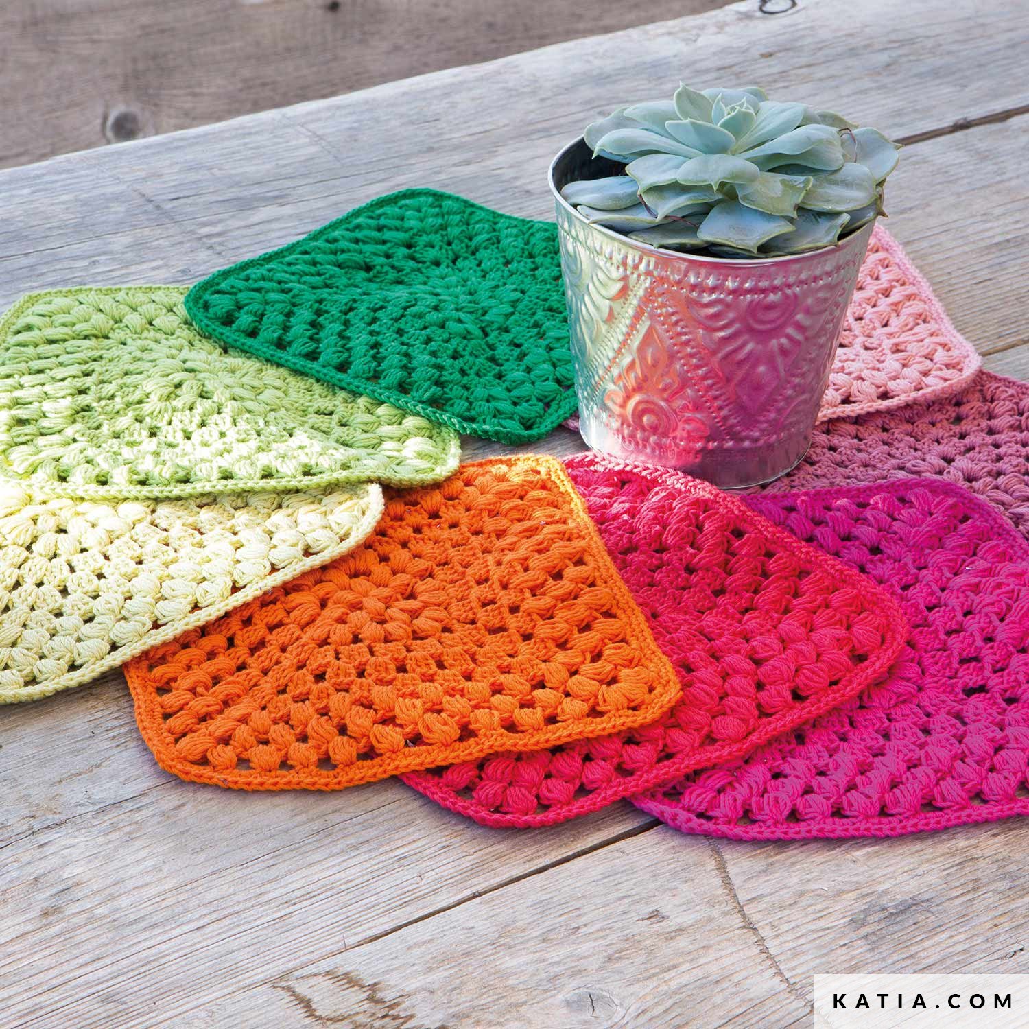 pattern knit crochet home doily spring summer katia 6124 49 g