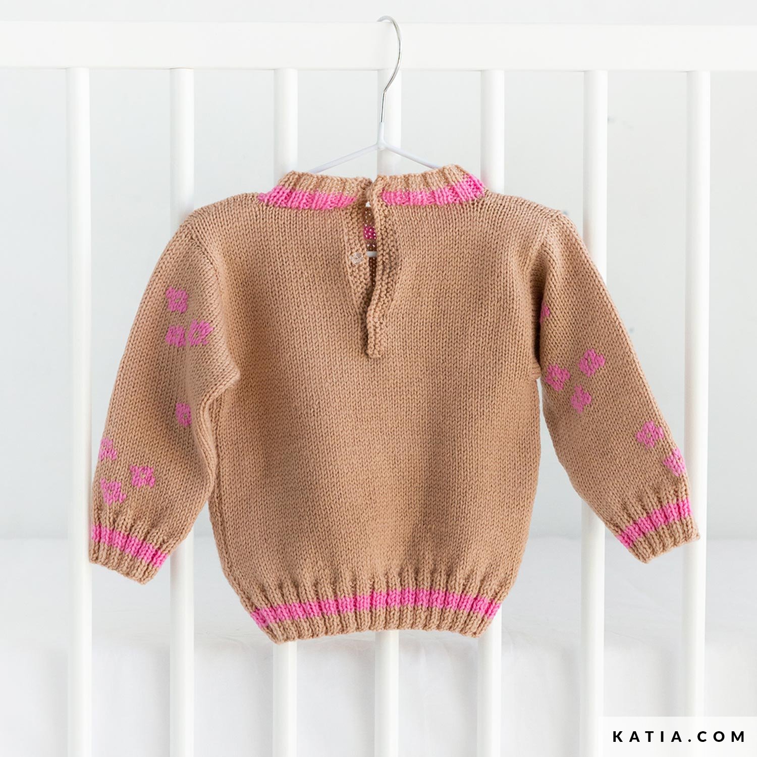 patron tejer punto ganchillo bebe jersey otono invierno katia 6135 18 01 g