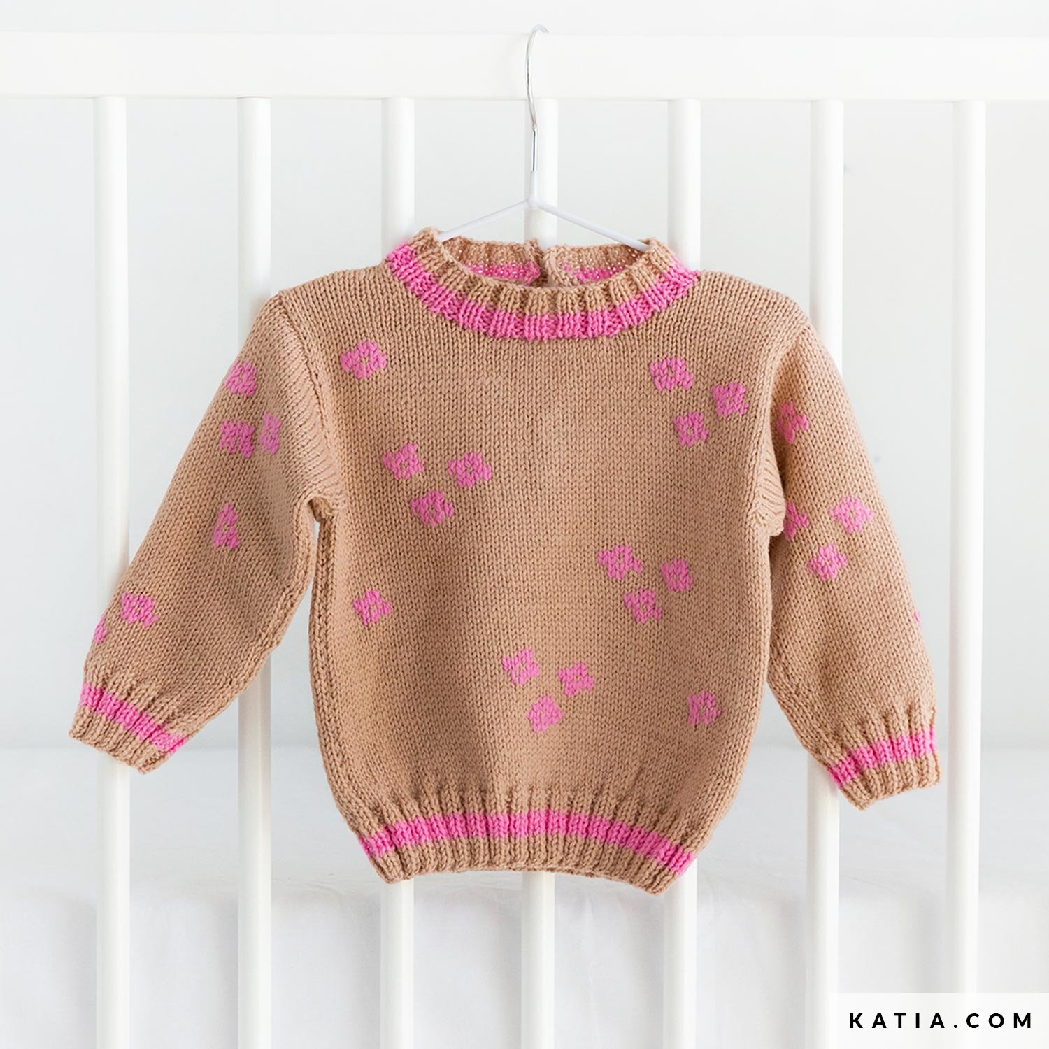 patron tejer punto ganchillo bebe jersey otono invierno katia 6135 18 g