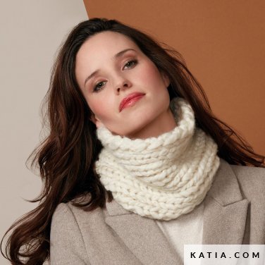 wzor dzianina szydelko kobieta komin jesien zima katia 6136 7 p
