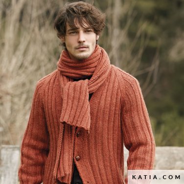 patroon breien haken heren sjaal herfst winter katia 6139 11 p