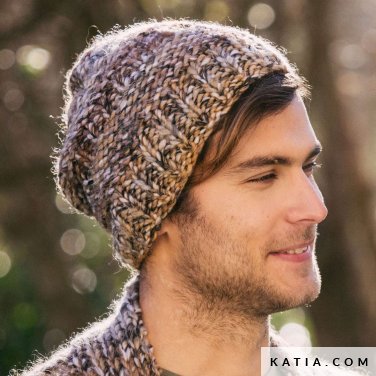 patron tejer punto ganchillo hombre gorro otono invierno katia 6141 47 p