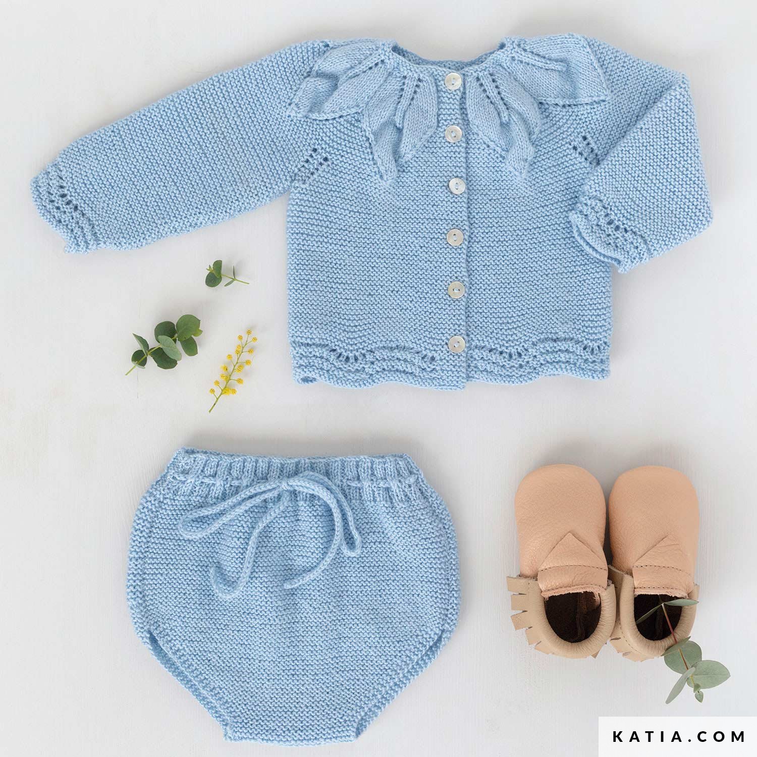 patroon breien haken baby set herfst winter katia 6156 53 g