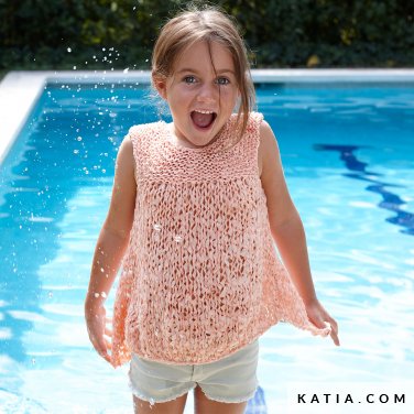 patroon breien haken kinderen topje lente zomer katia 6164 11 p