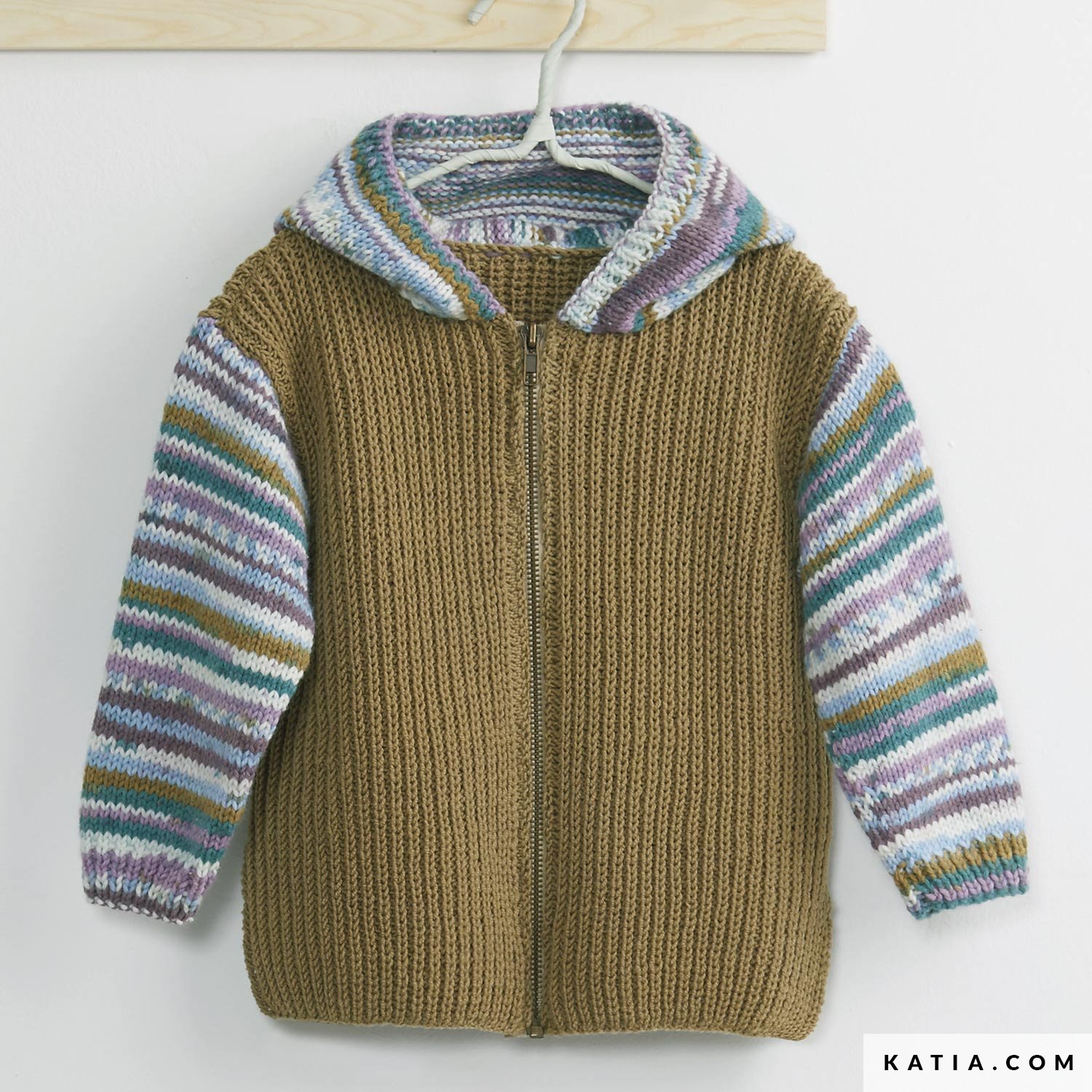 patron tejer punto ganchillo bebe chaqueta otono invierno katia 6181 40 g