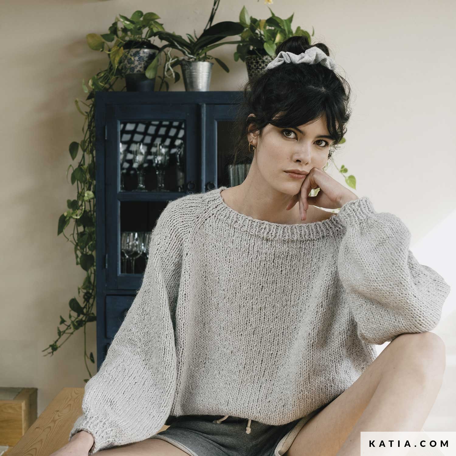 pattern knit crochet woman sweater autumn winter katia 6183 16 01 g