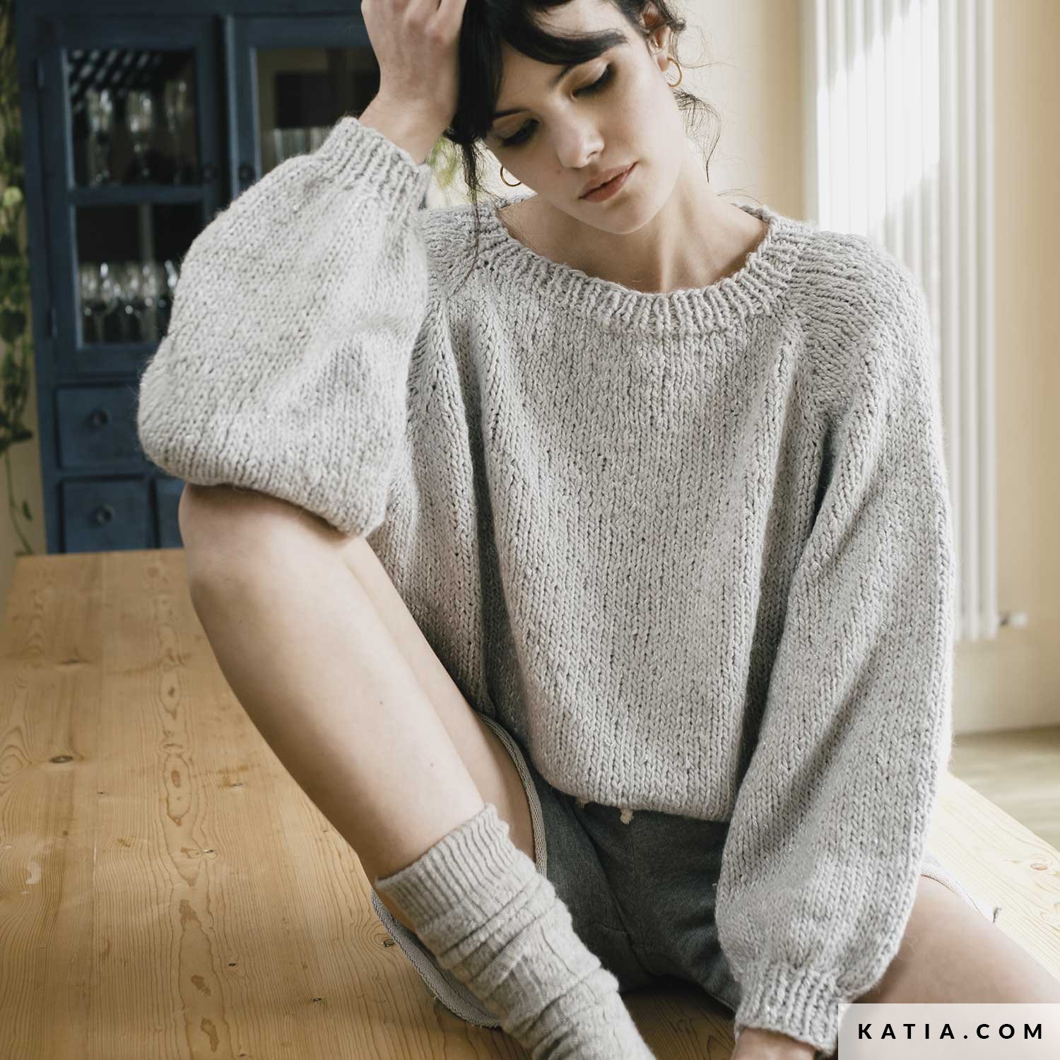pattern knit crochet woman sweater autumn winter katia 6183 16 02 g