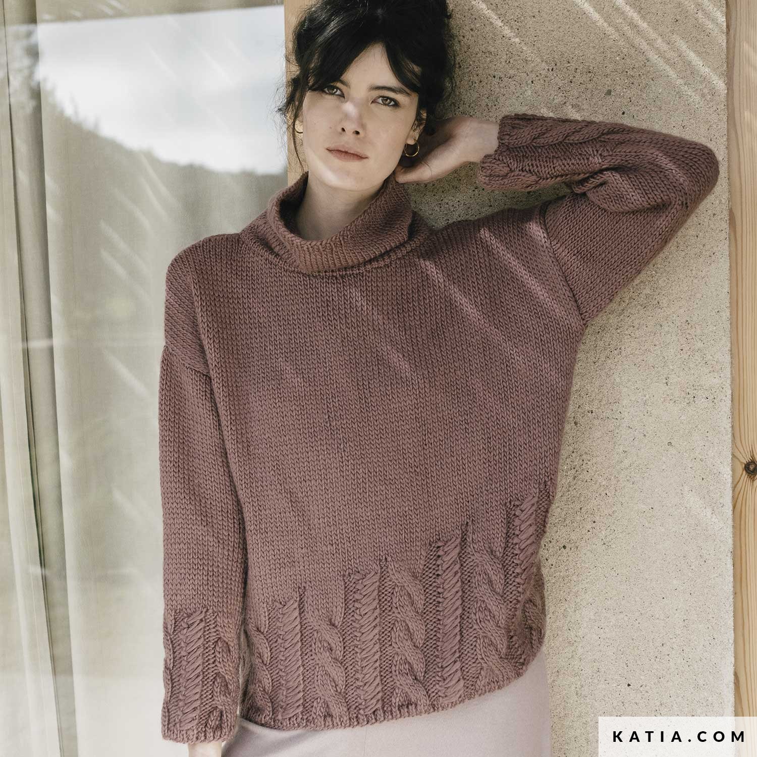 pattern knit crochet woman sweater autumn winter katia 6183 4 02 g
