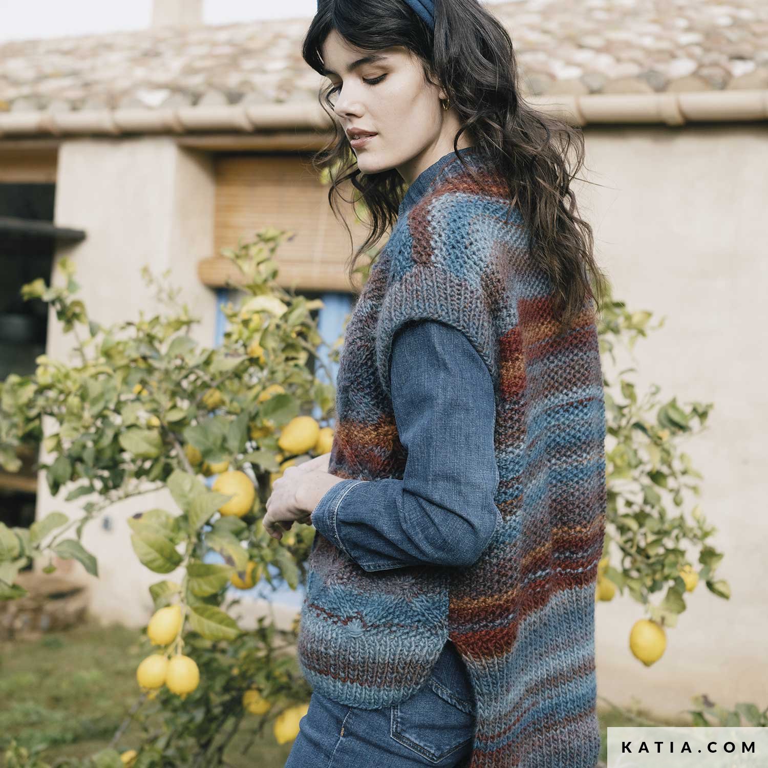 schema maglia uncinetto donna gilet autunno inverno katia 6183 25 02 g