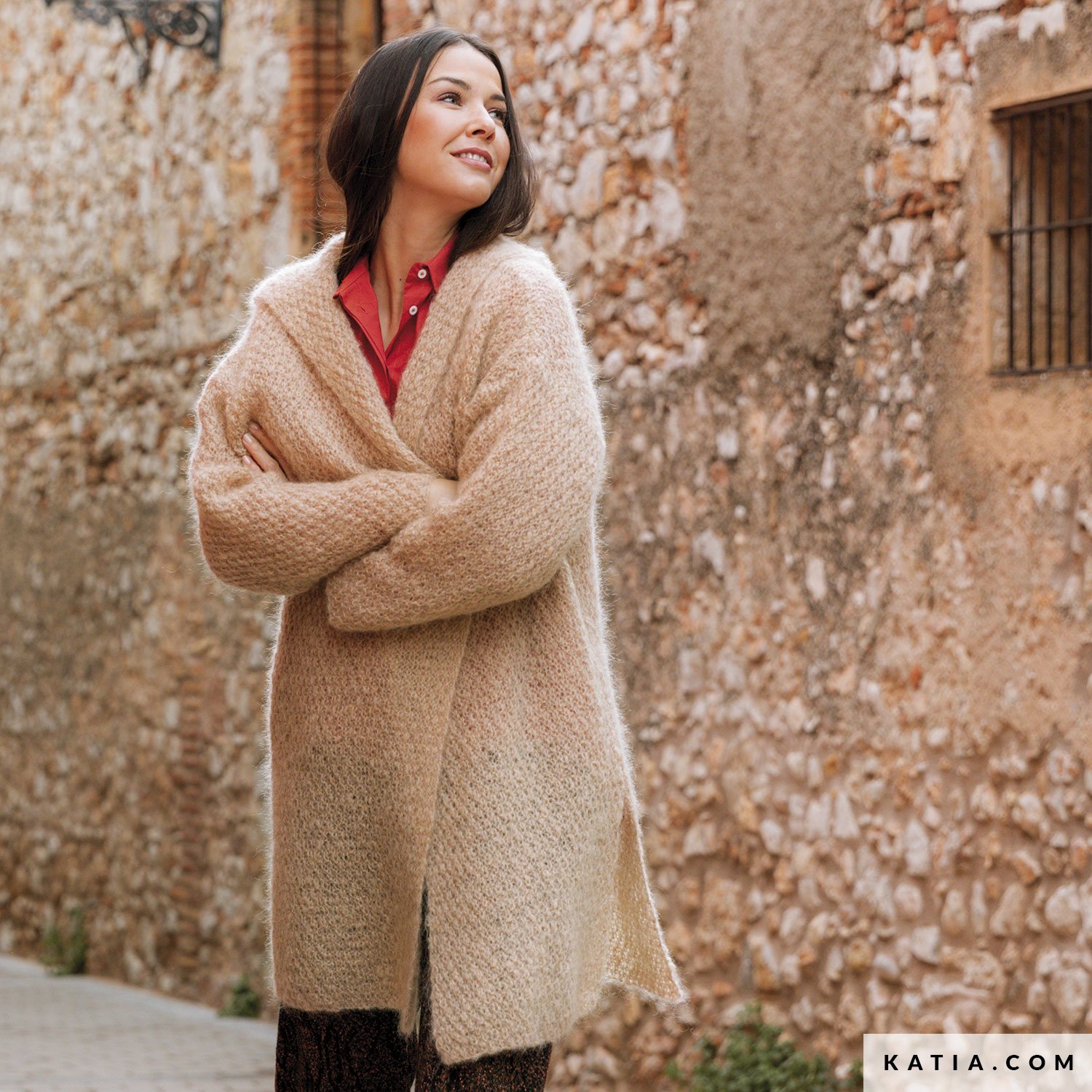 patroon breien haken dames jas herfst winter katia 6184 33 03 g