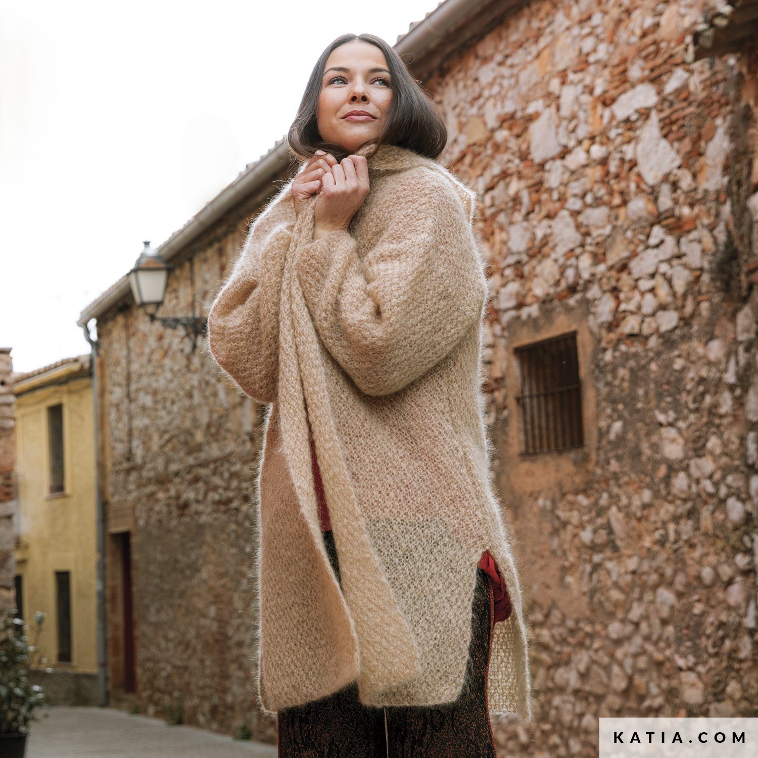 patroon breien haken dames jas herfst winter katia 6184 33 05 g