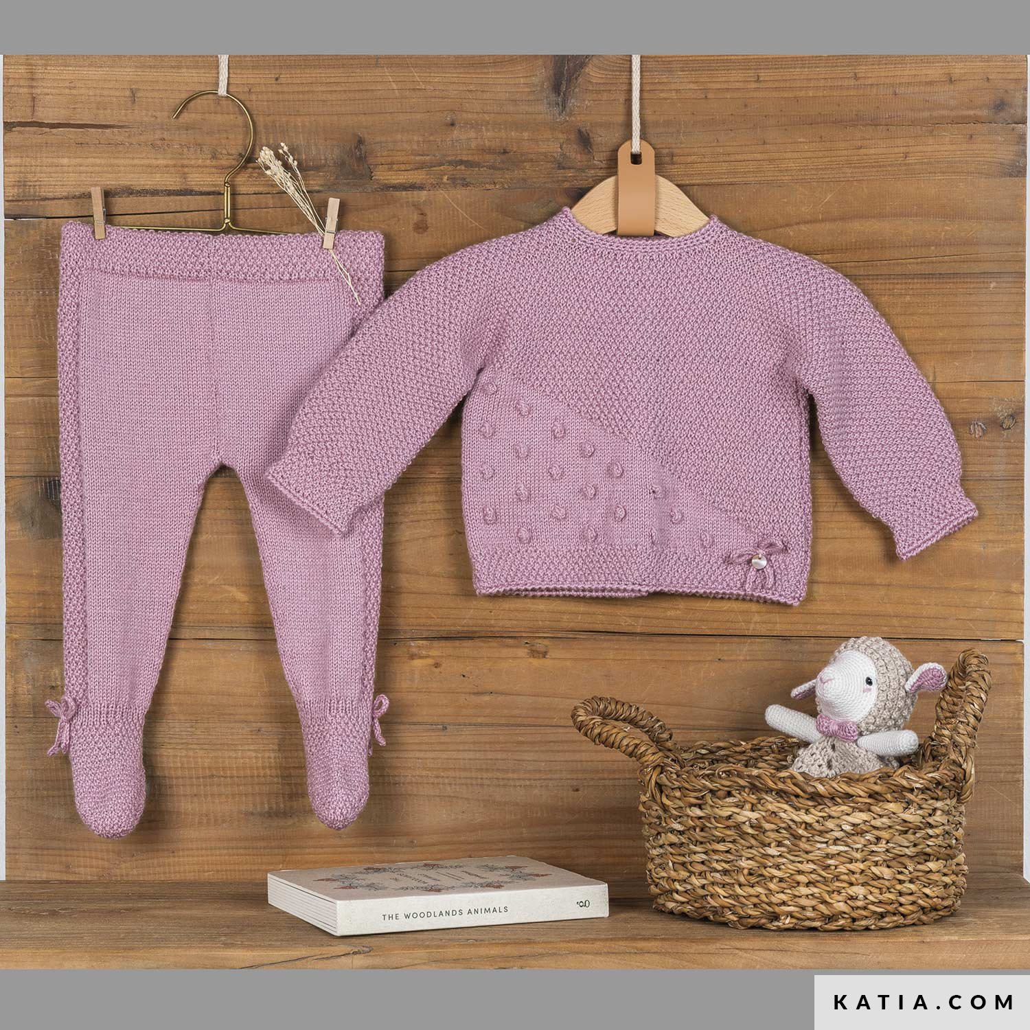 patron tejer punto ganchillo bebe conjunto otono invierno katia 6187 3 g