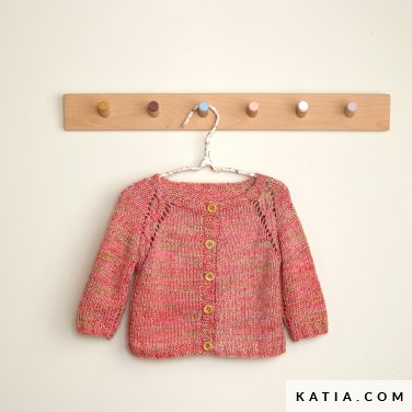 patron tejer punto ganchillo bebe chaqueta primavera verano katia 6195 22 p