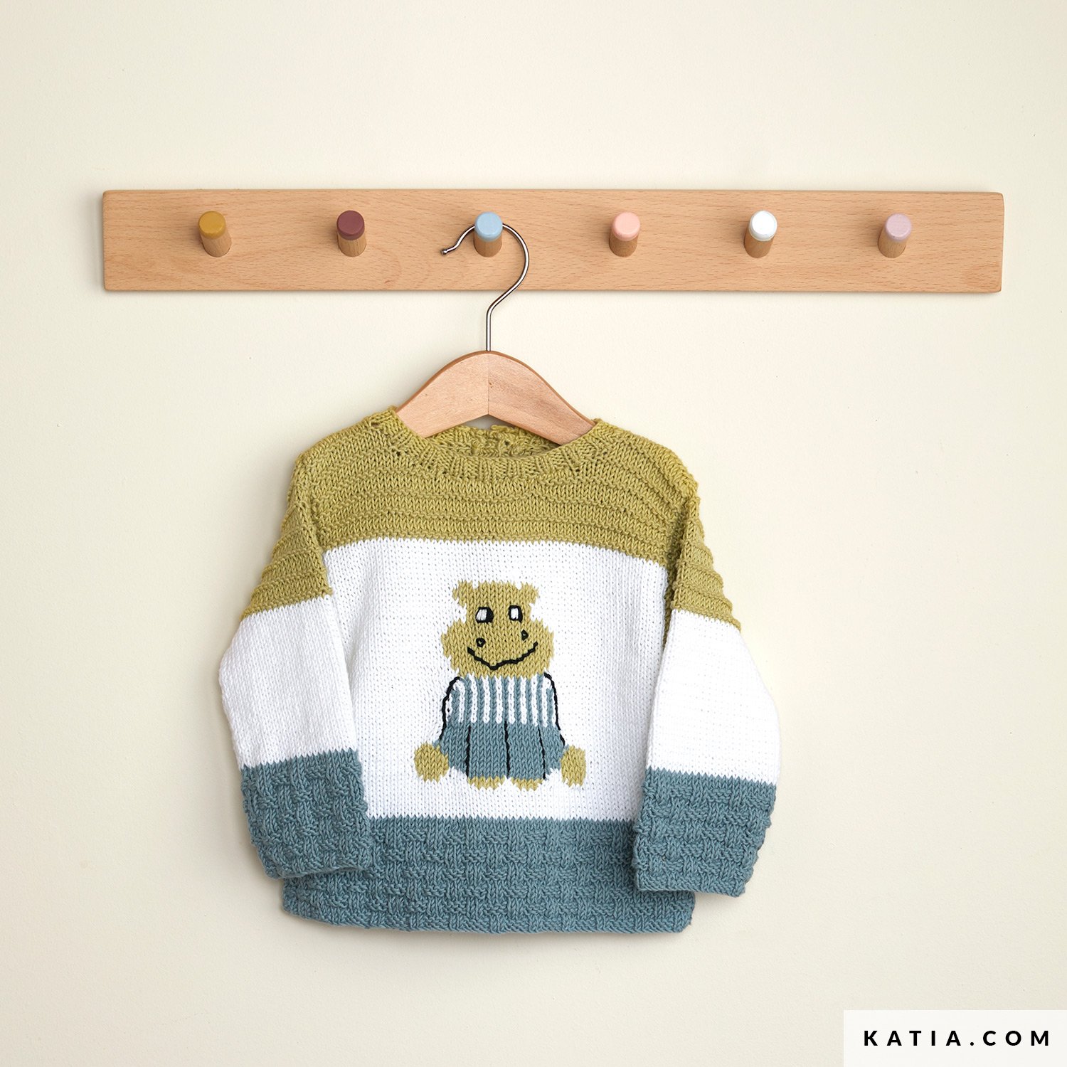 patron tejer punto ganchillo bebe jersey primavera verano katia 6195 33 g