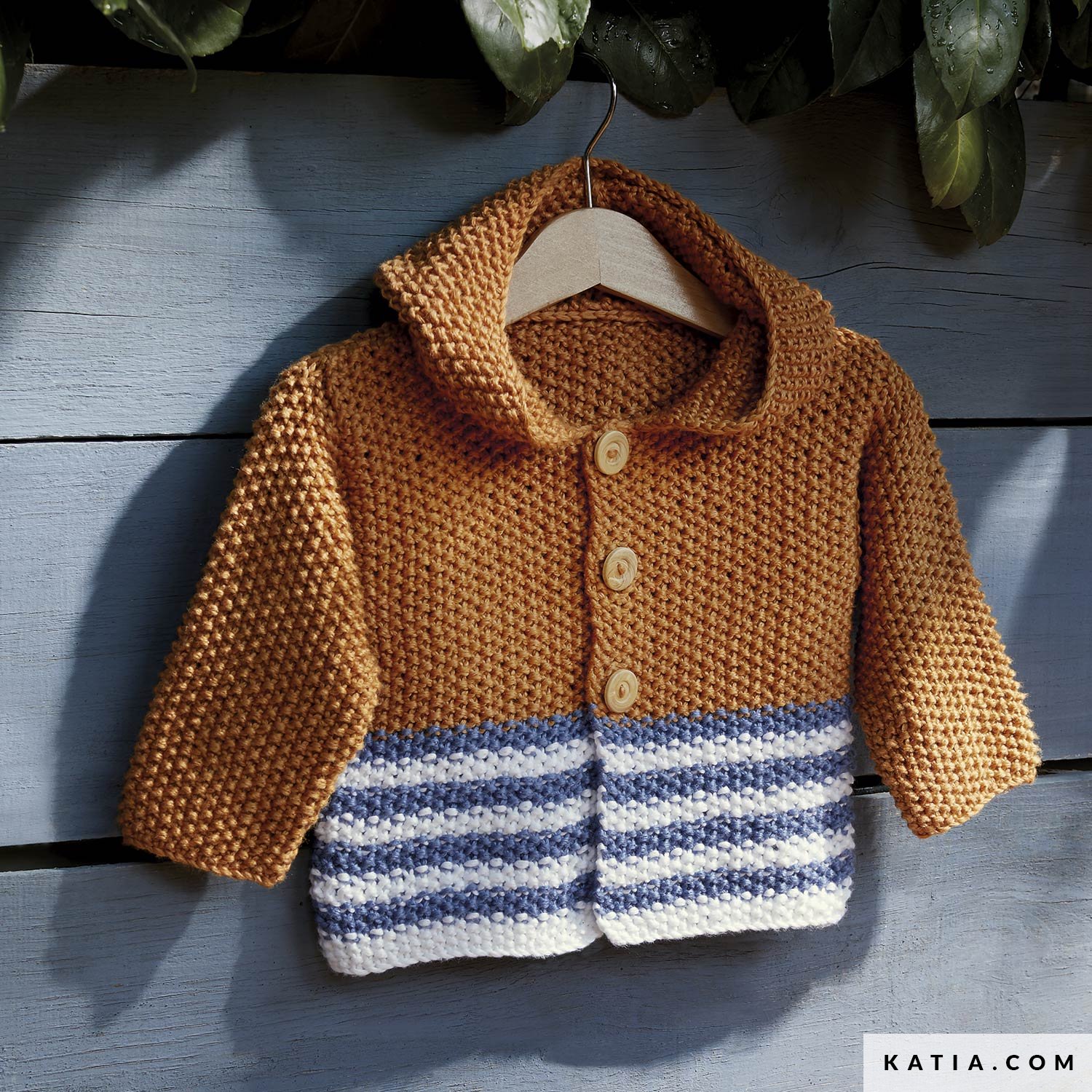 pattern knit crochet baby jacket spring summer katia 6195 43 g