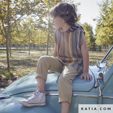 patron tricoter tricot crochet enfant gilet printemps ete katia 6196 4 p