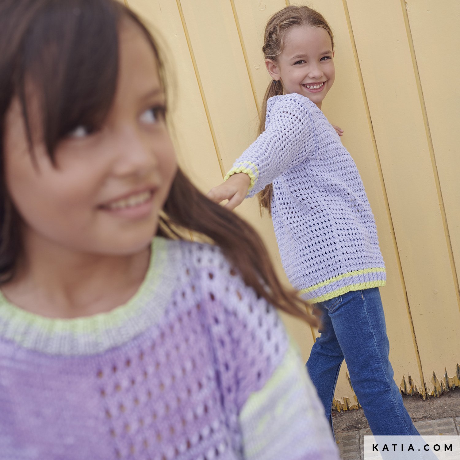 pattern knit crochet kids sweater spring summer katia 6196 30 01 g