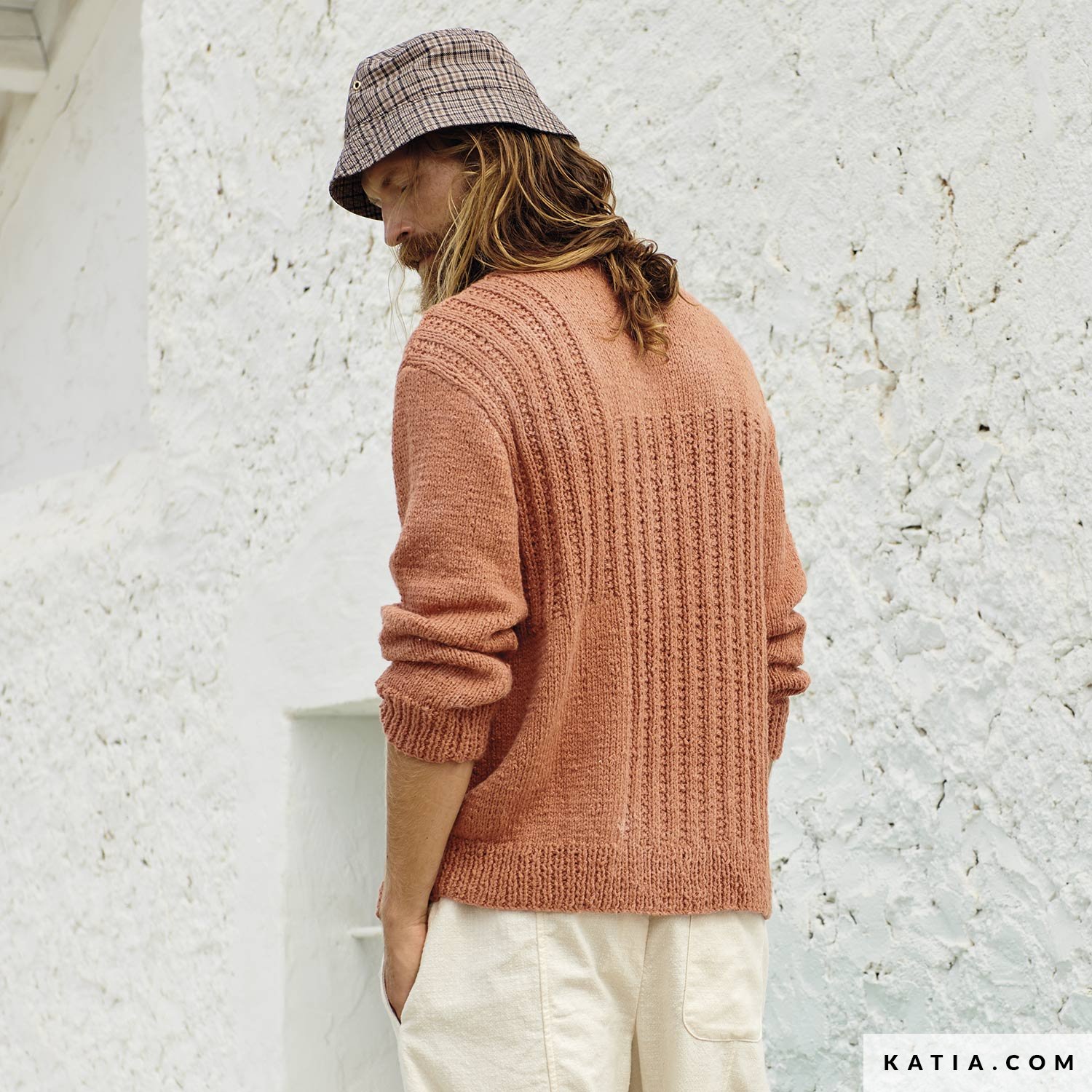 anleitung stricken hakeln herren pullover fruhjahr sommer katia 6198 14 01 g