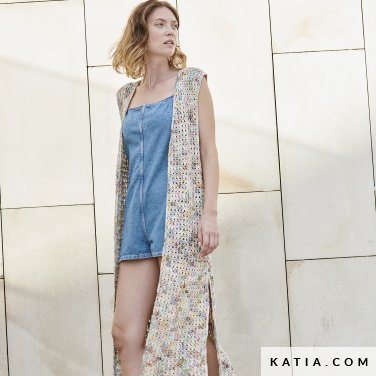patron tricoter tricot crochet femme gilet printemps ete katia 6199 13a p