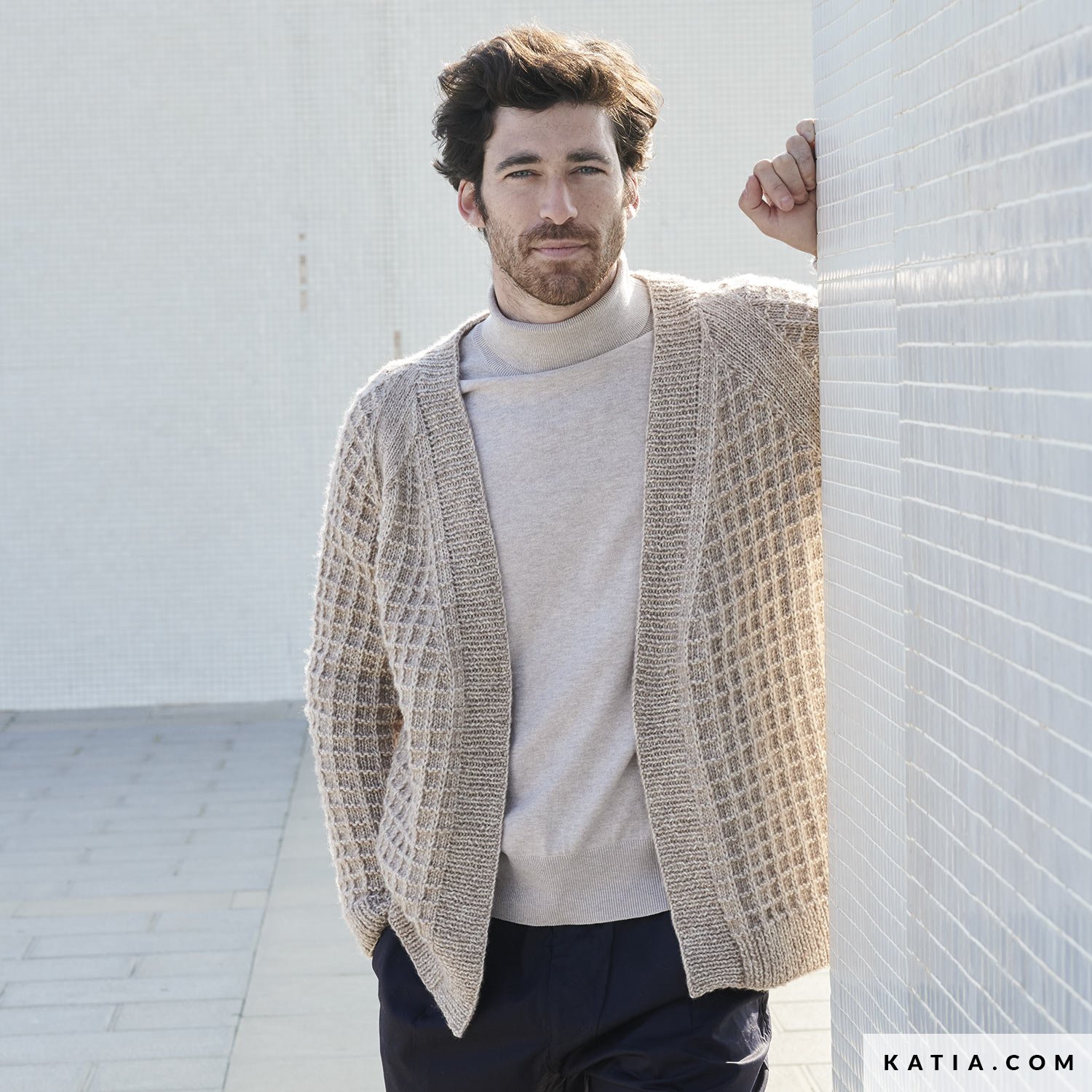 pattern knit crochet man jacket autumn winter katia 6211 8 01 g
