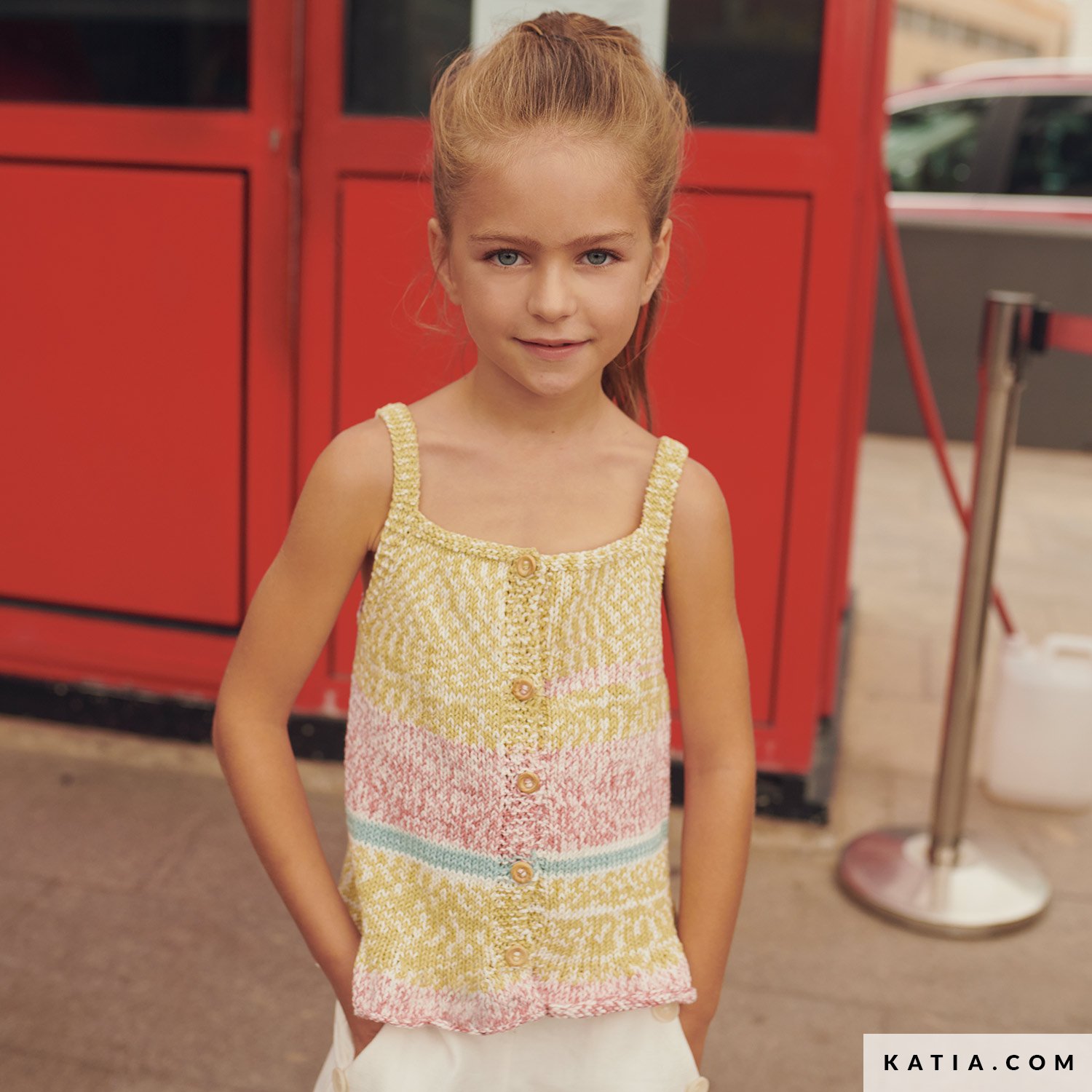 schema maglia uncinetto bambini top primavera estate katia 6220 6 g