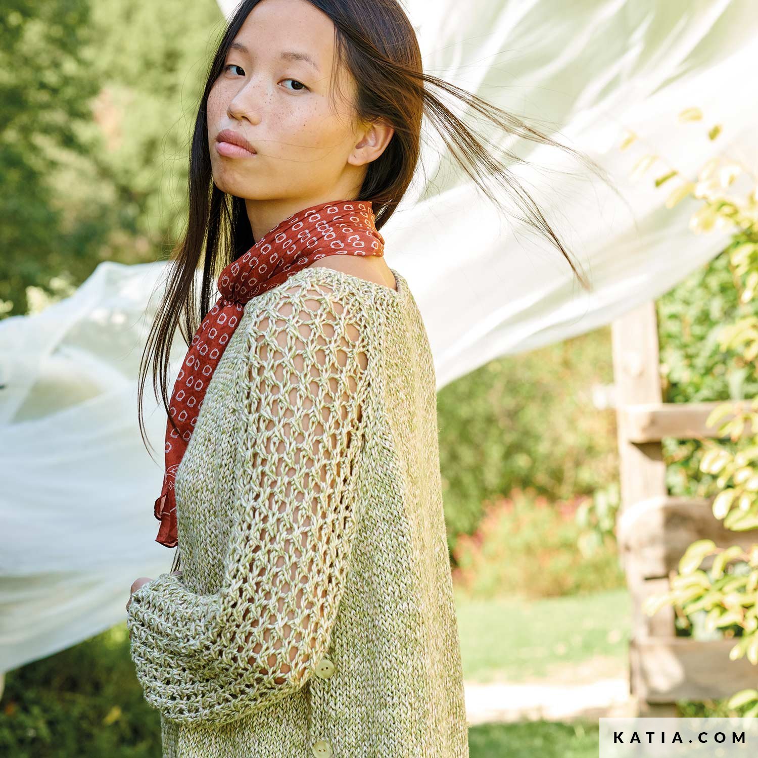 pattern knit crochet woman sweater spring summer katia 6221 10 03 g