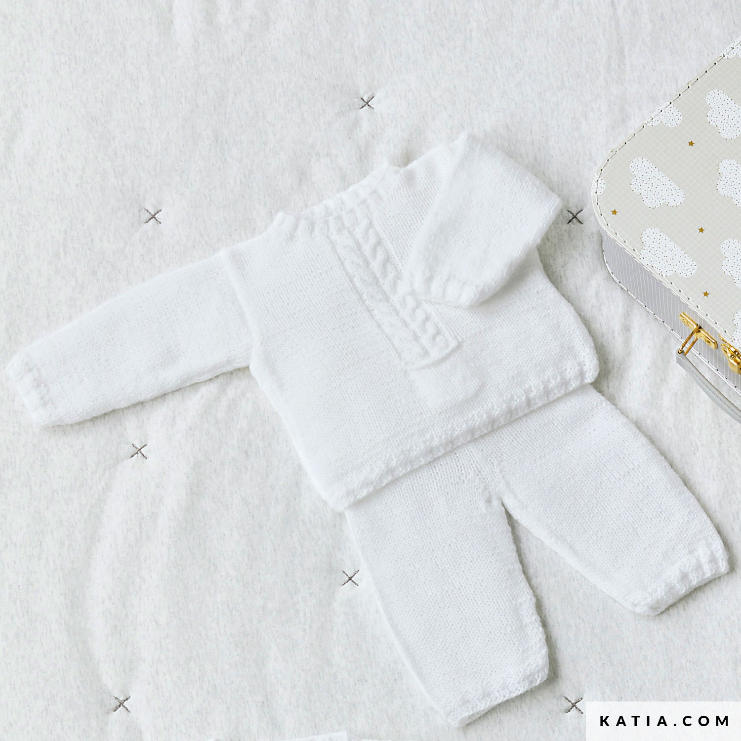 pattern knit crochet baby set autumn winter katia 6230 2 g