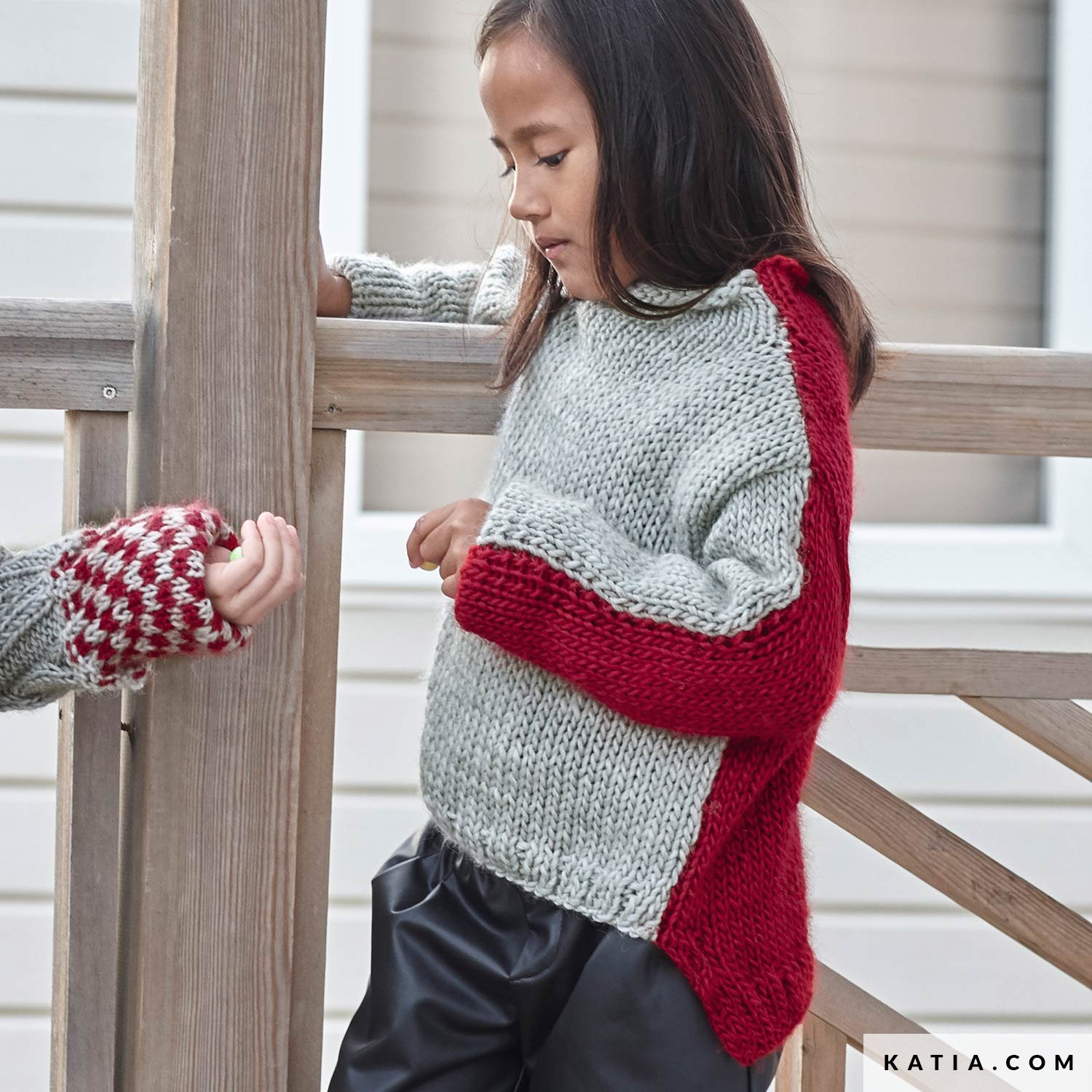 pattern knit crochet kids sweater autumn winter katia 6231 33 g