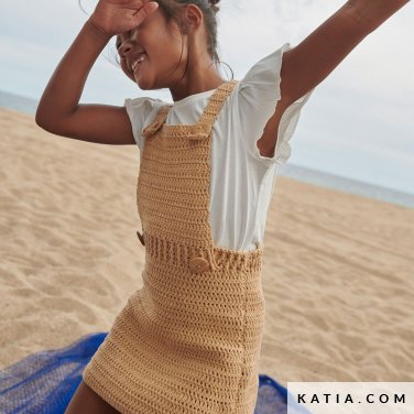 patron tejer punto ganchillo ninos vestido primavera verano katia 6253 23 p