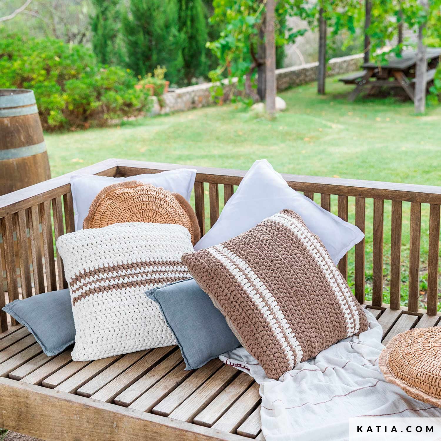 anleitung stricken hakeln heimtextilien kissen fruhjahr sommer katia 6255 18 02 g
