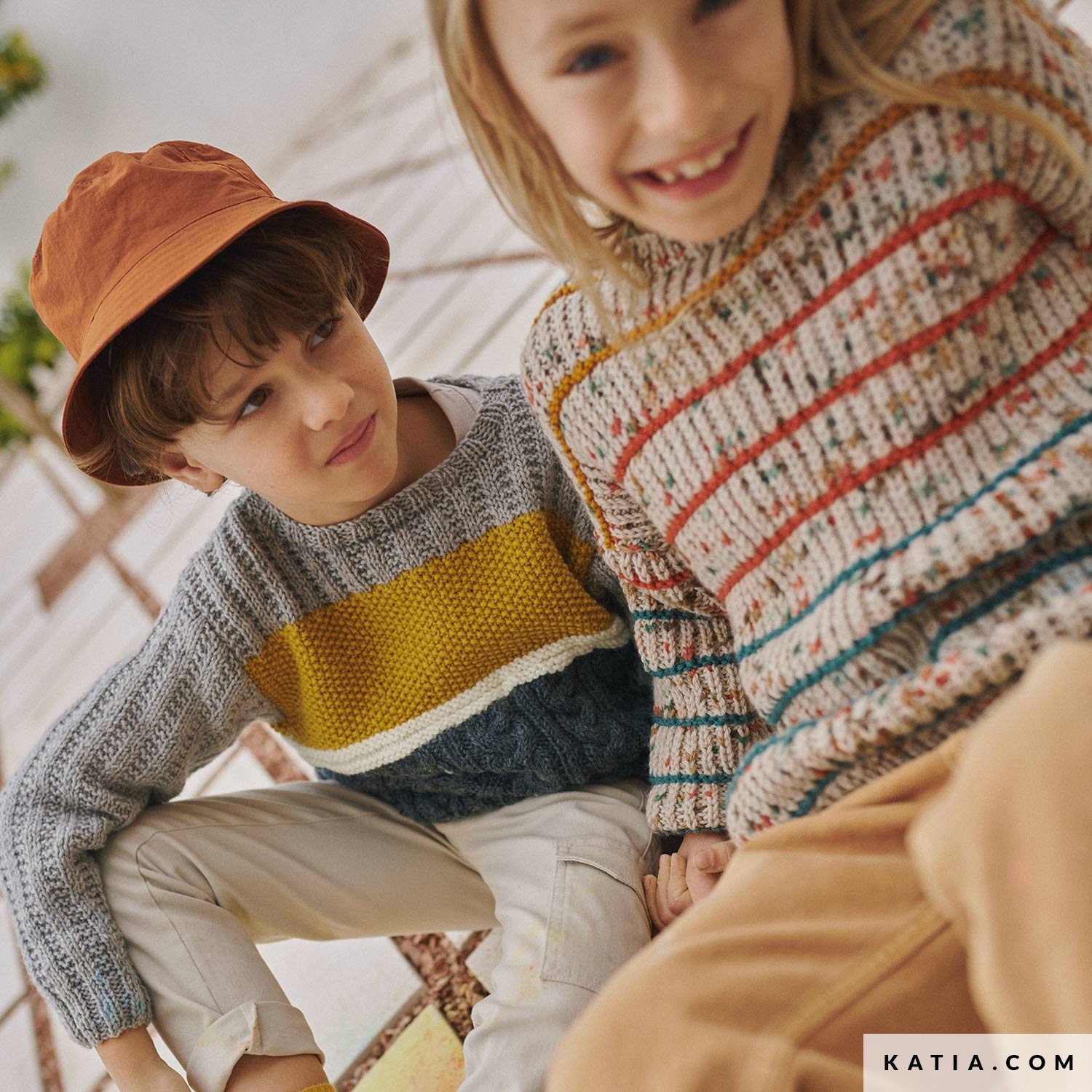 pattern knit crochet kids sweater autumn winter katia 6267 30 02 g
