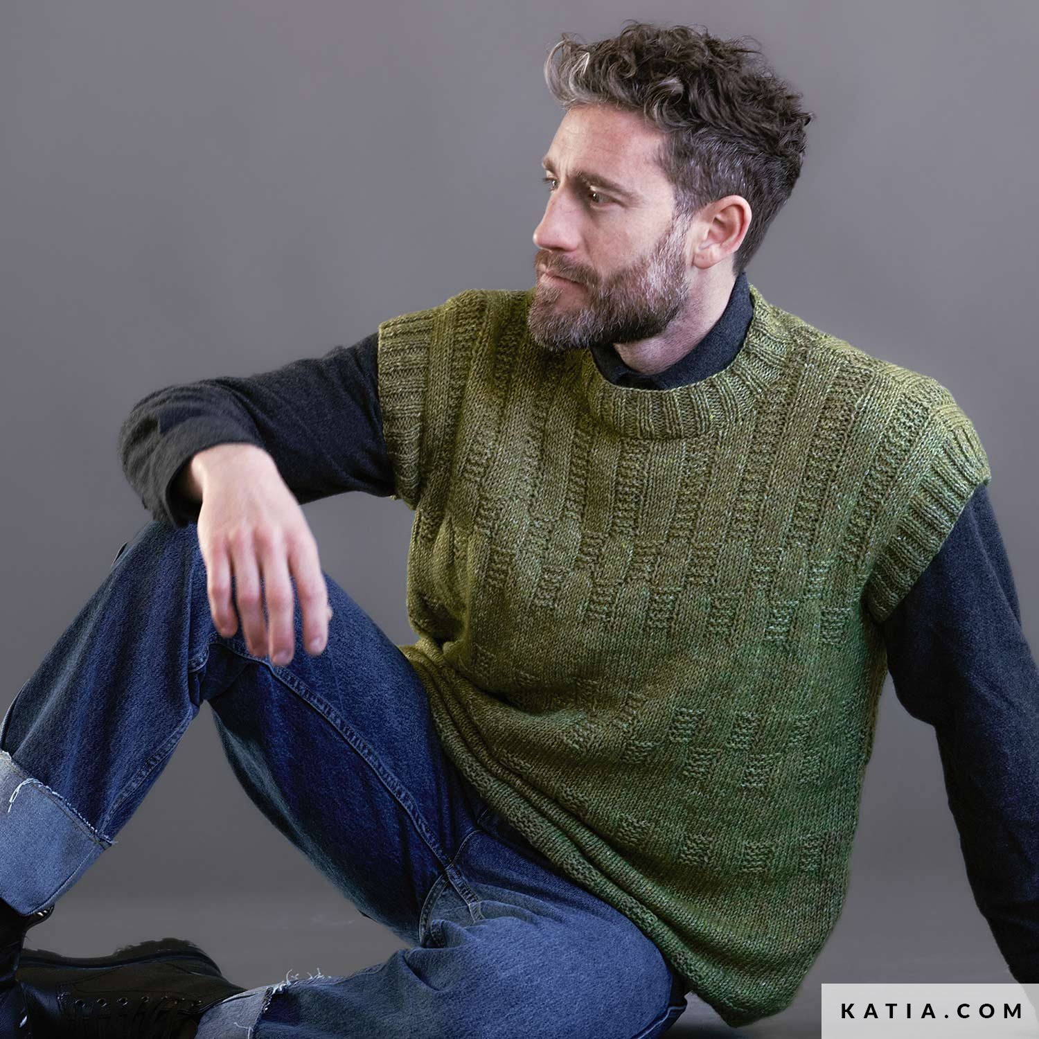 patroon breien haken heren vest herfst winter katia 6277 21 02 g