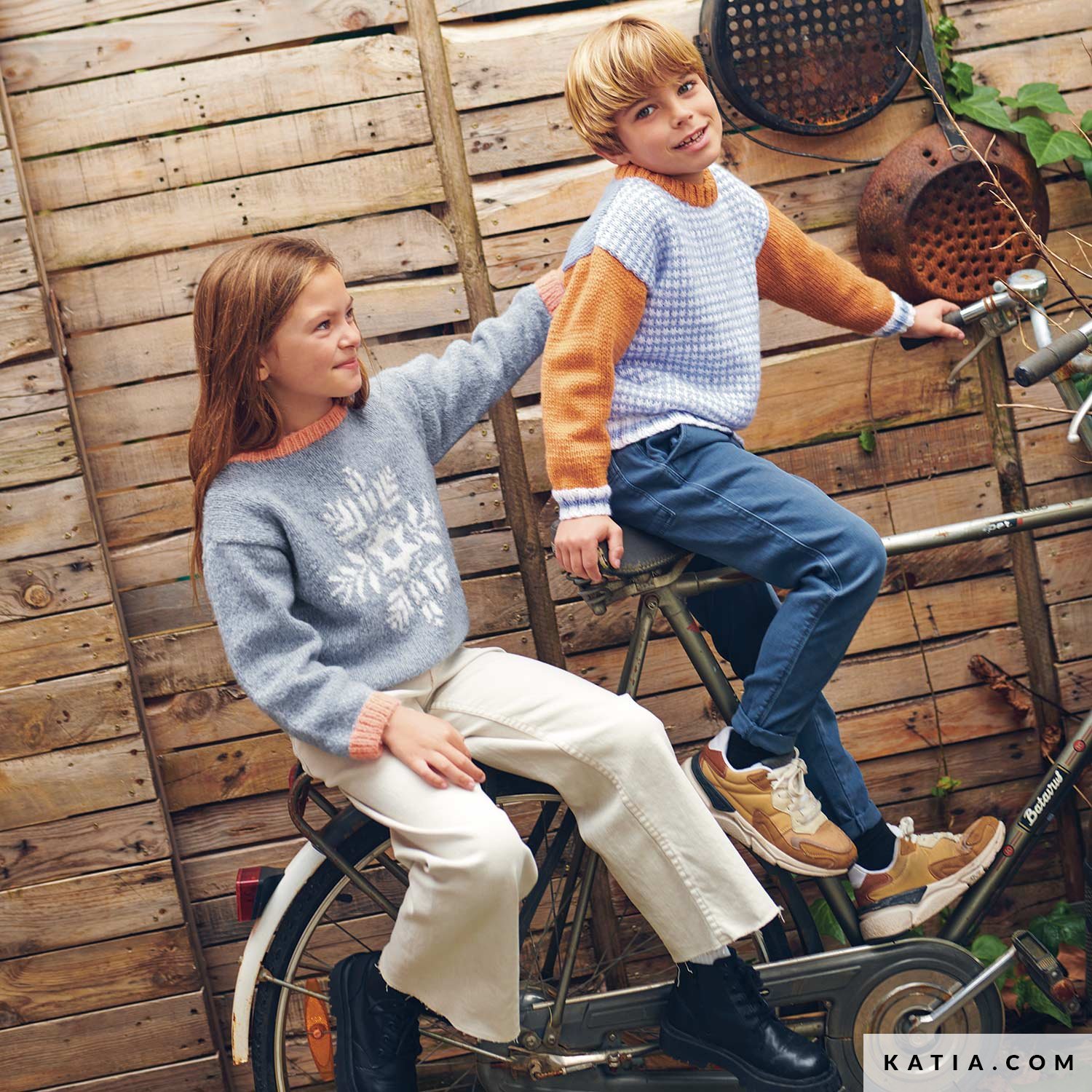 pattern knit crochet kids sweater autumn winter katia 6280 9 02 g