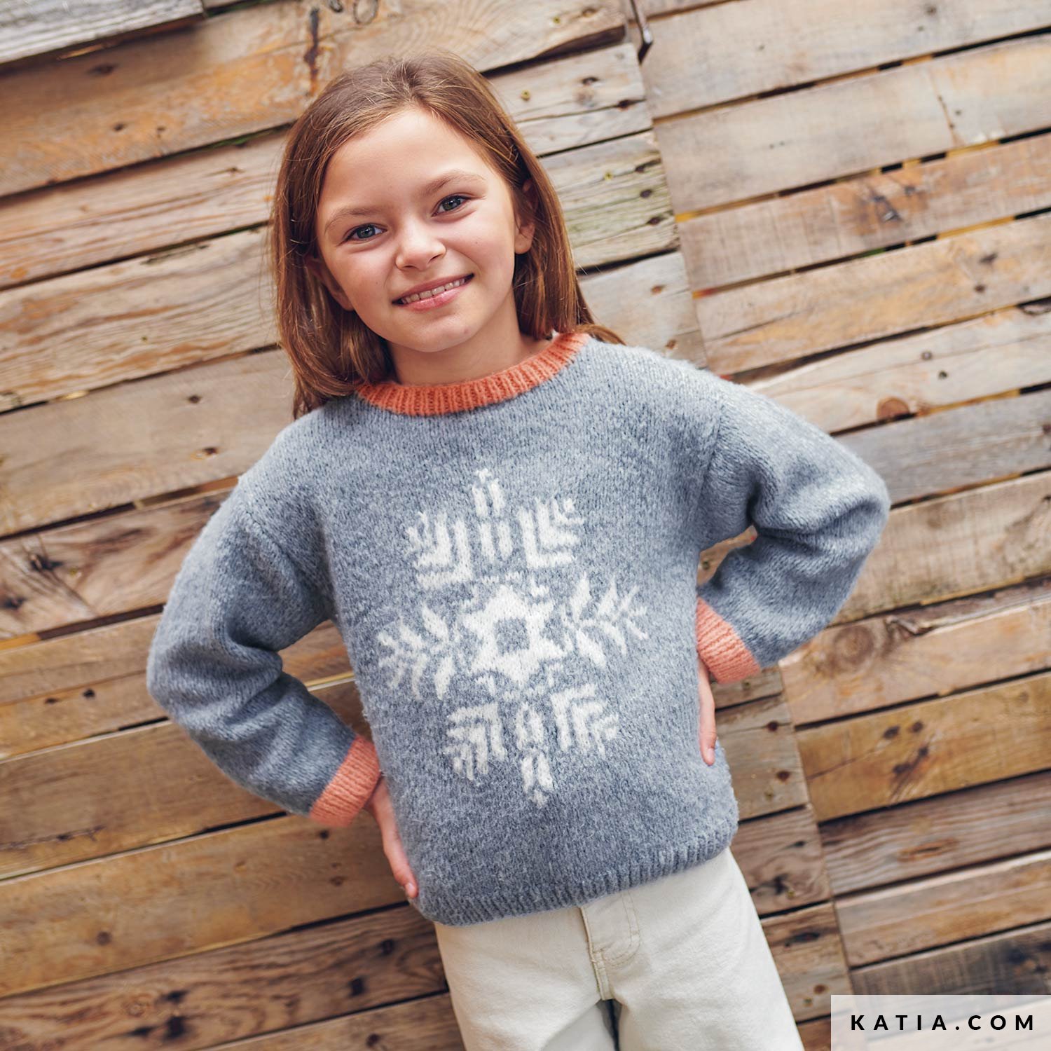 pattern knit crochet kids sweater autumn winter katia 6280 9 g