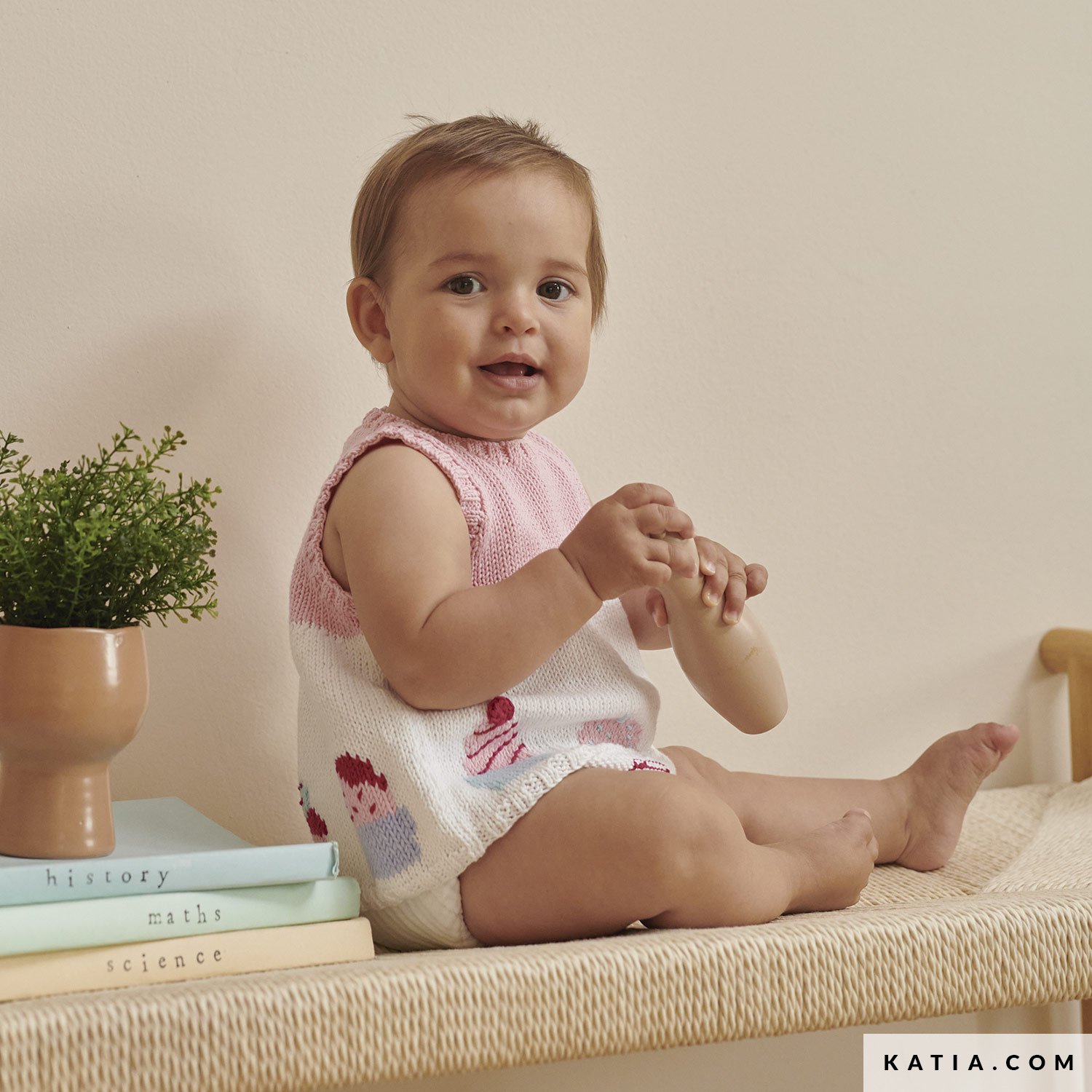pattern knit crochet baby dress spring summer katia 6283 22 g