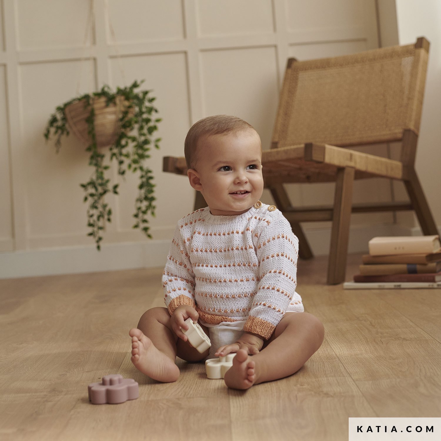 pattern knit crochet baby sweater spring summer katia 6283 7 g