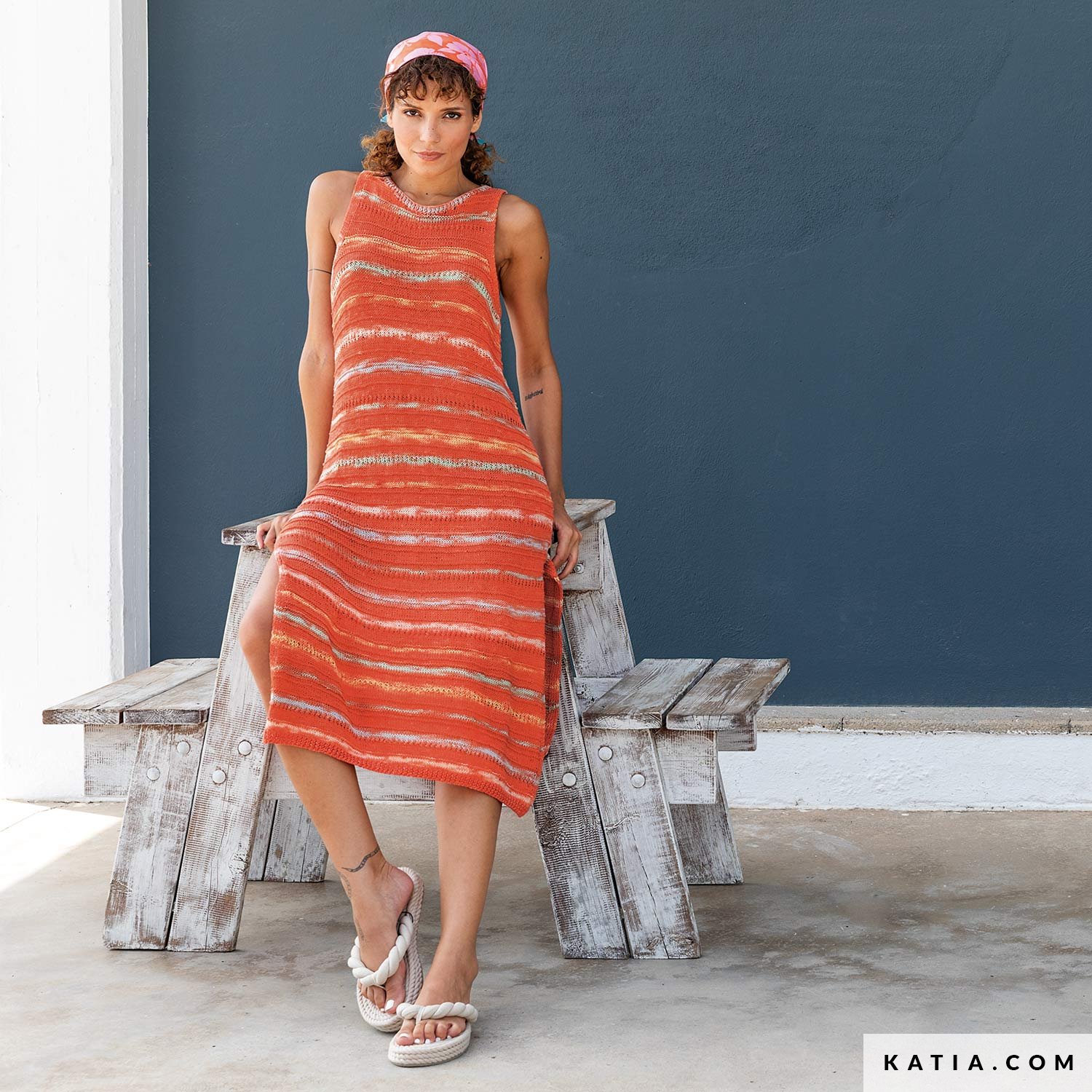 pattern knit crochet woman dress spring summer katia 6286 12 01 g