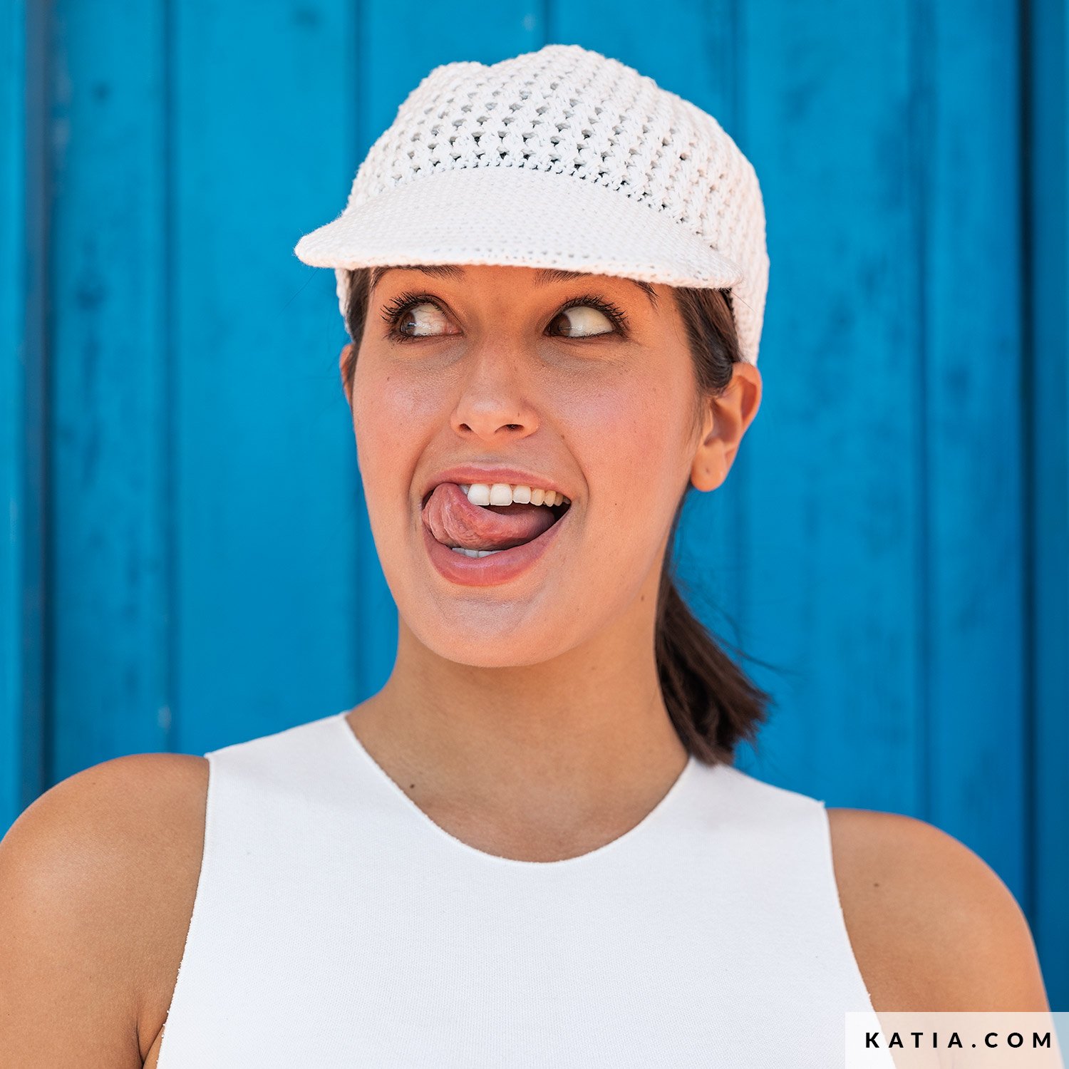 pattern knit crochet woman cap spring summer katia 6287 21 01 g