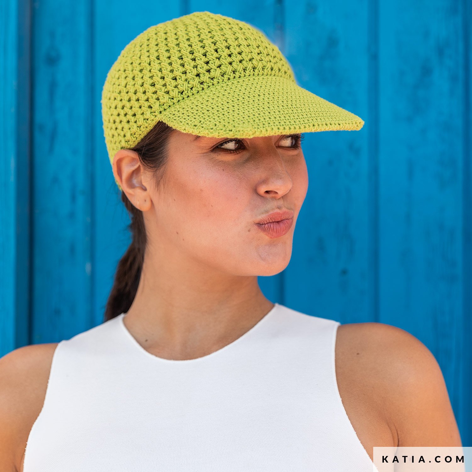 pattern knit crochet woman cap spring summer katia 6287 21 02 g