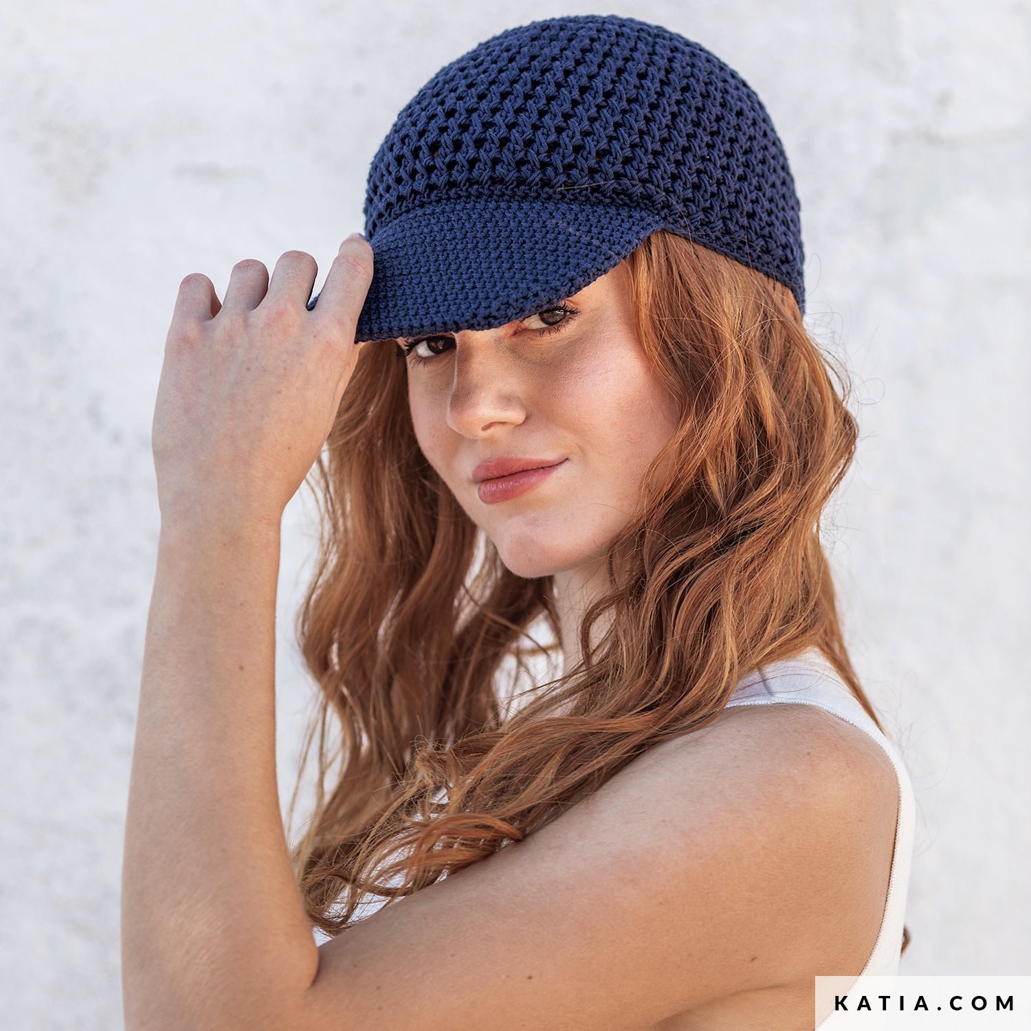 pattern knit crochet woman cap spring summer katia 6287 21 06 g