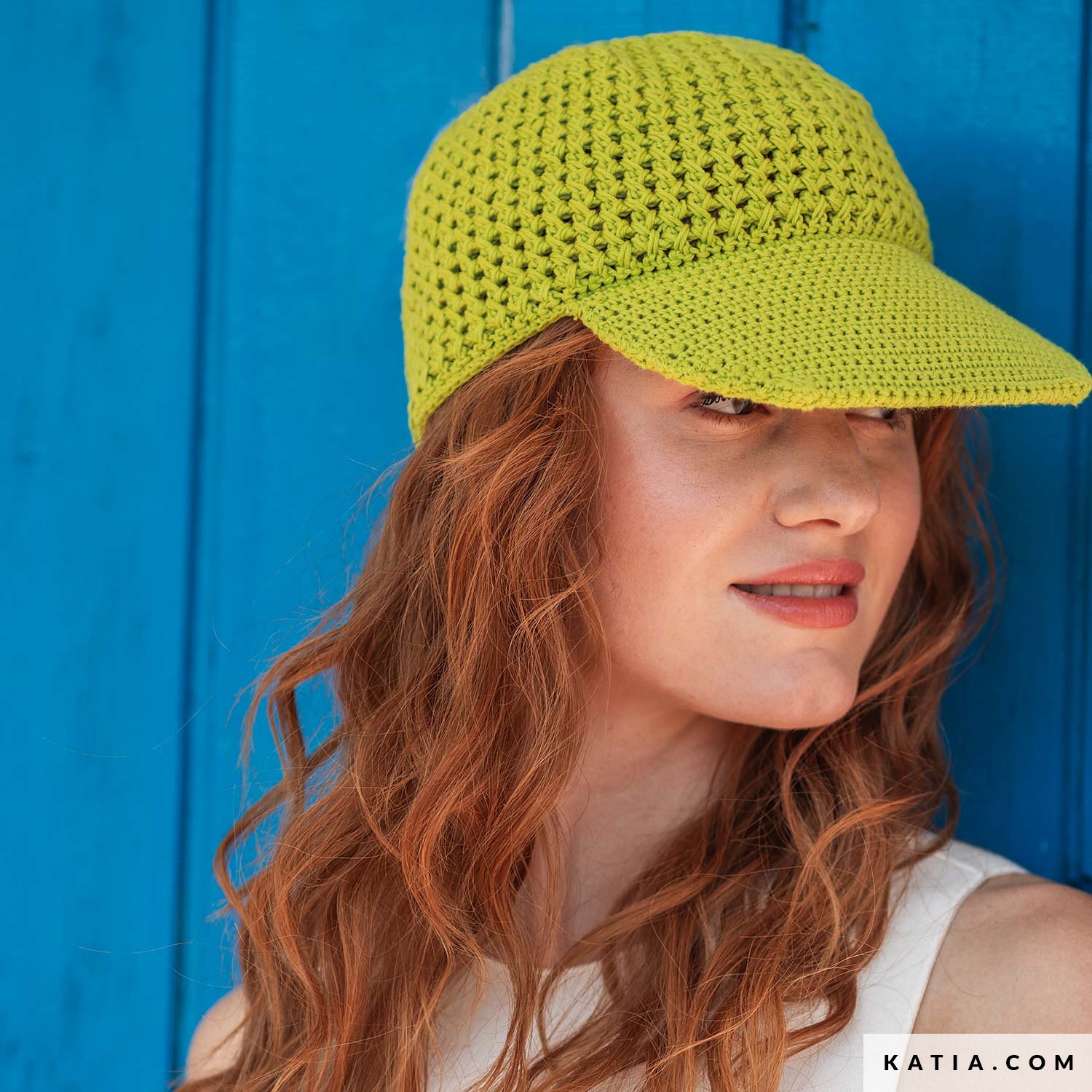 pattern knit crochet woman cap spring summer katia 6287 21 08 g