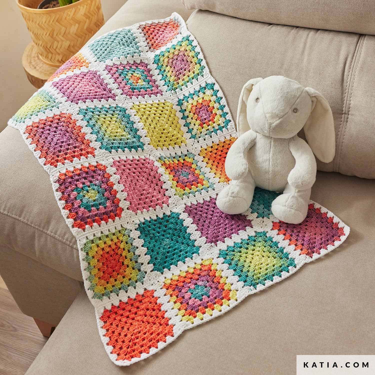 anleitung stricken hakeln baby decke herbst winter katia 6304 34 g
