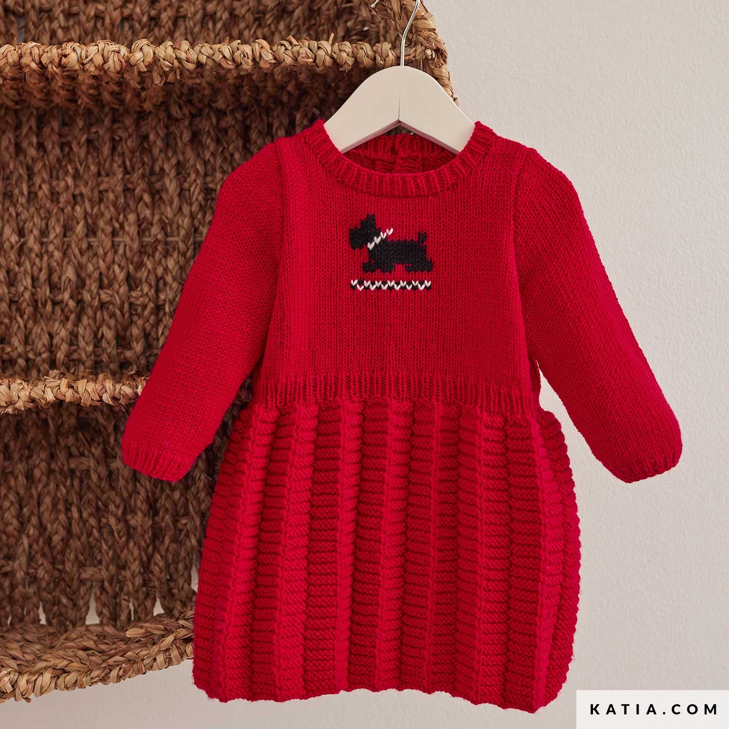 patron tejer punto ganchillo bebe vestido otono invierno katia 6304 20 03 g