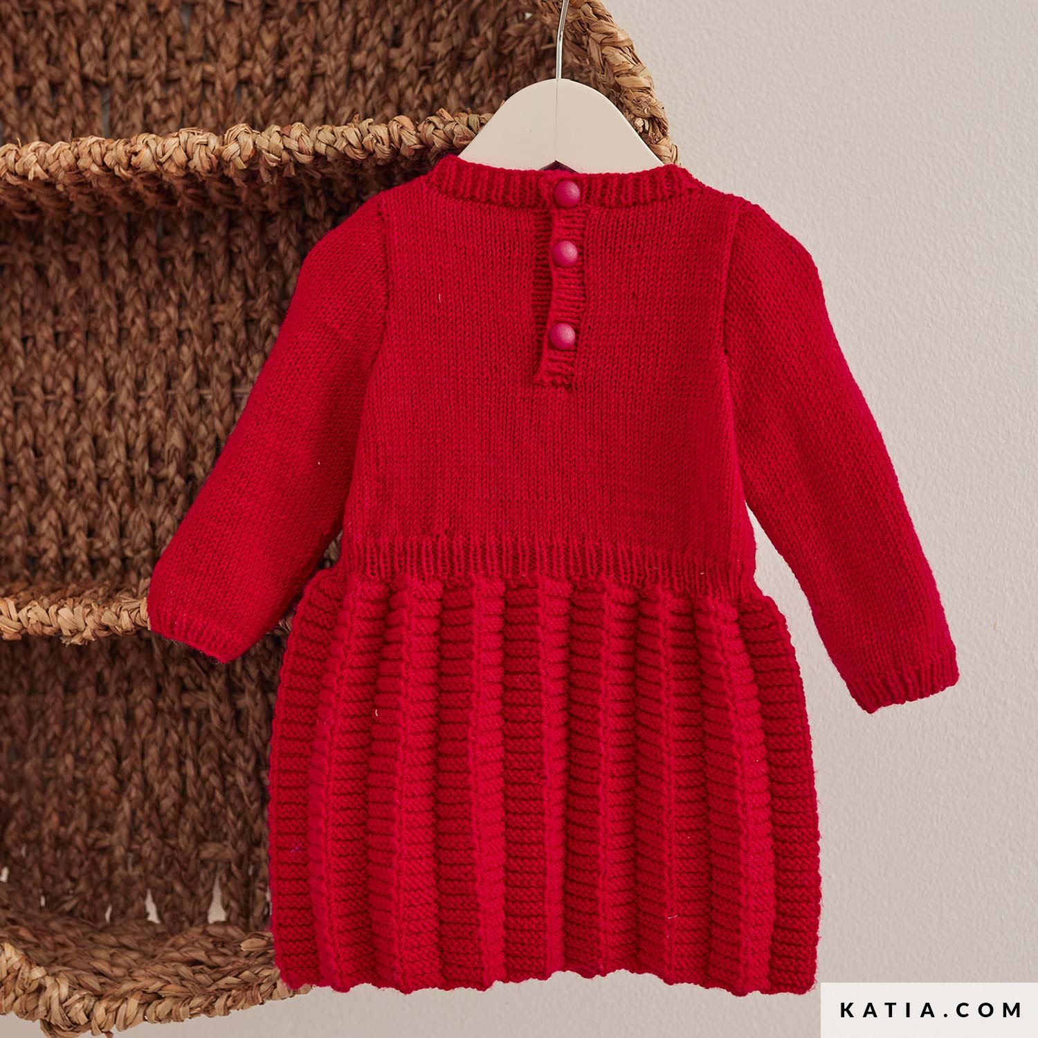 patron tejer punto ganchillo bebe vestido otono invierno katia 6304 20 04 g