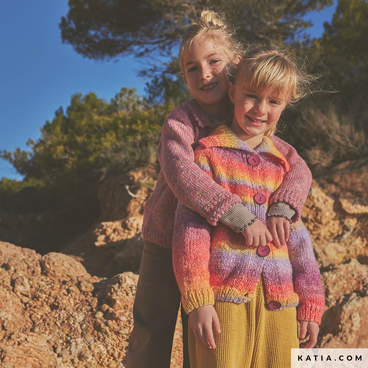 pattern knit crochet kids jacket autumn winter katia 6305 16 02 g