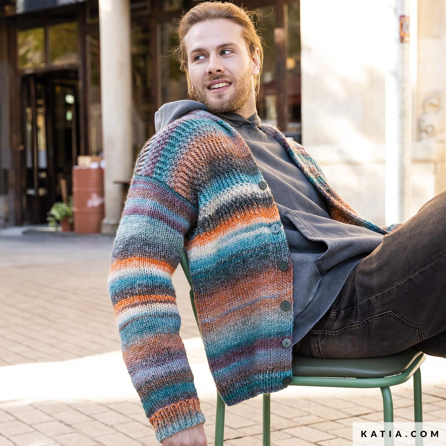patroon breien haken heren jas herfst winter katia 6307 29 02 g