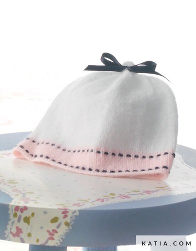 patron tricoter tricot crochet layette bonnet printemps ete katia 6722 23 g